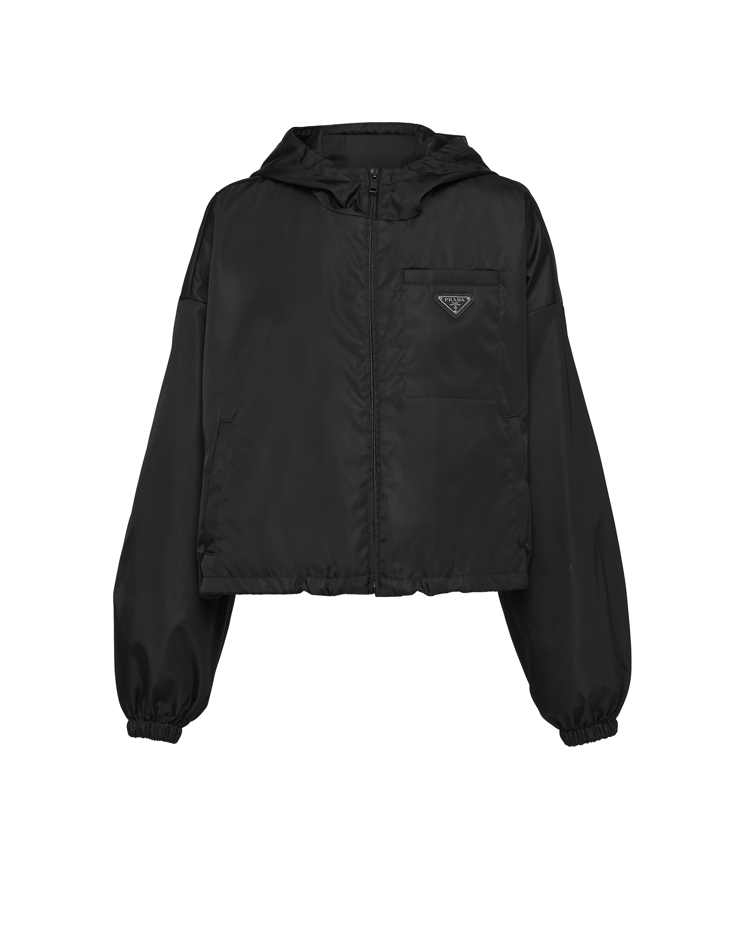 Prada Giacca Corta In Re-nylon, Donna, Nero, Taglia 36