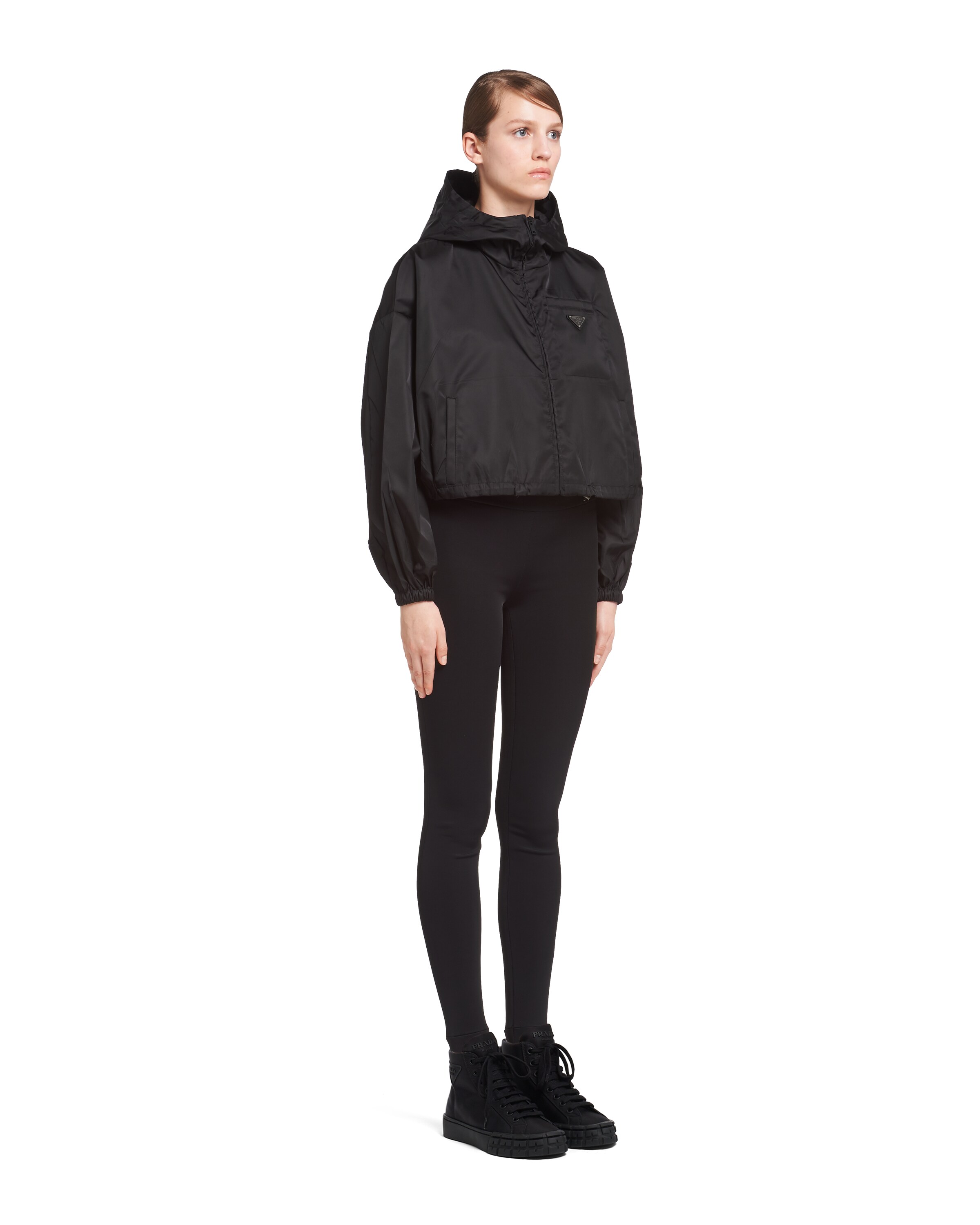 LH W5381 JACKET Over-crop Dyed Cotton in Gabardine Grey main image 1
