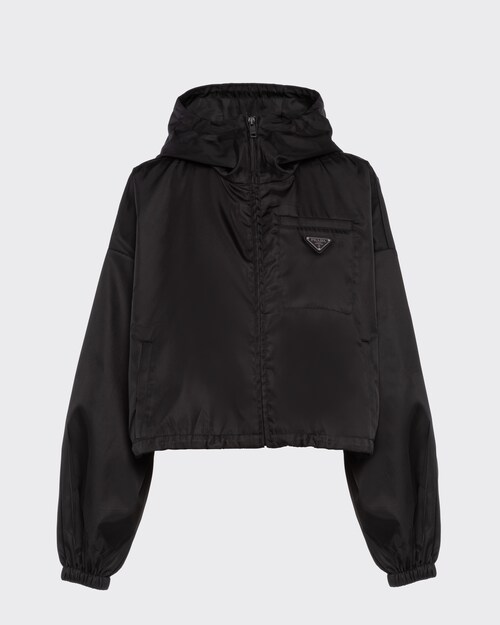 Black Re-Nylon Gabardine blouson jacket 