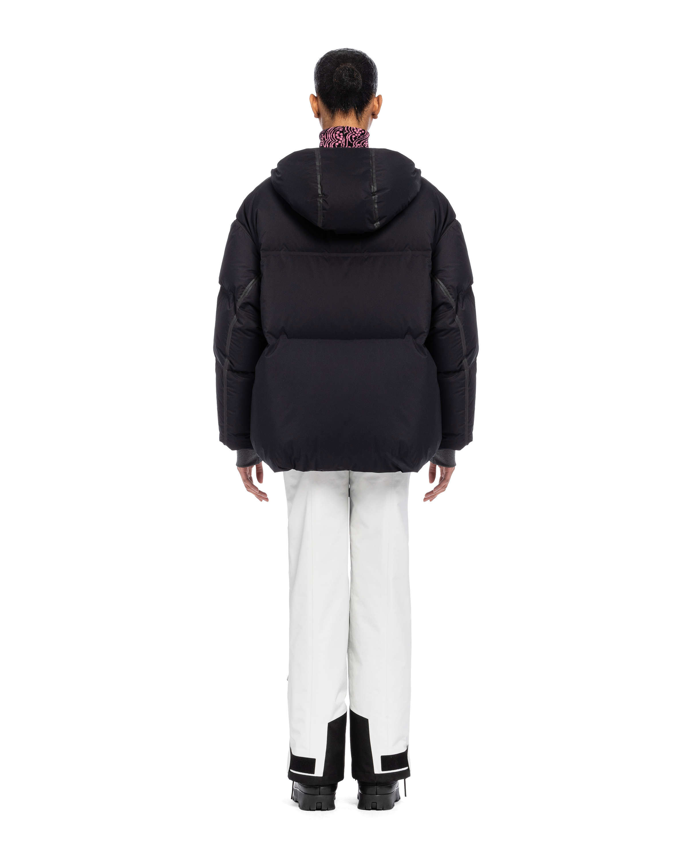 Black/gray Light Re-nylon Hooded Down Jacket | PRADA Black/gray Light Re-nylon Hooded Down Jacket | PRADA