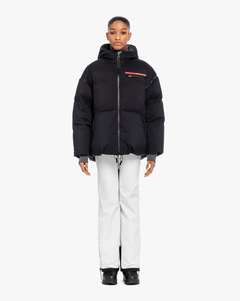 prada hooded down jacket