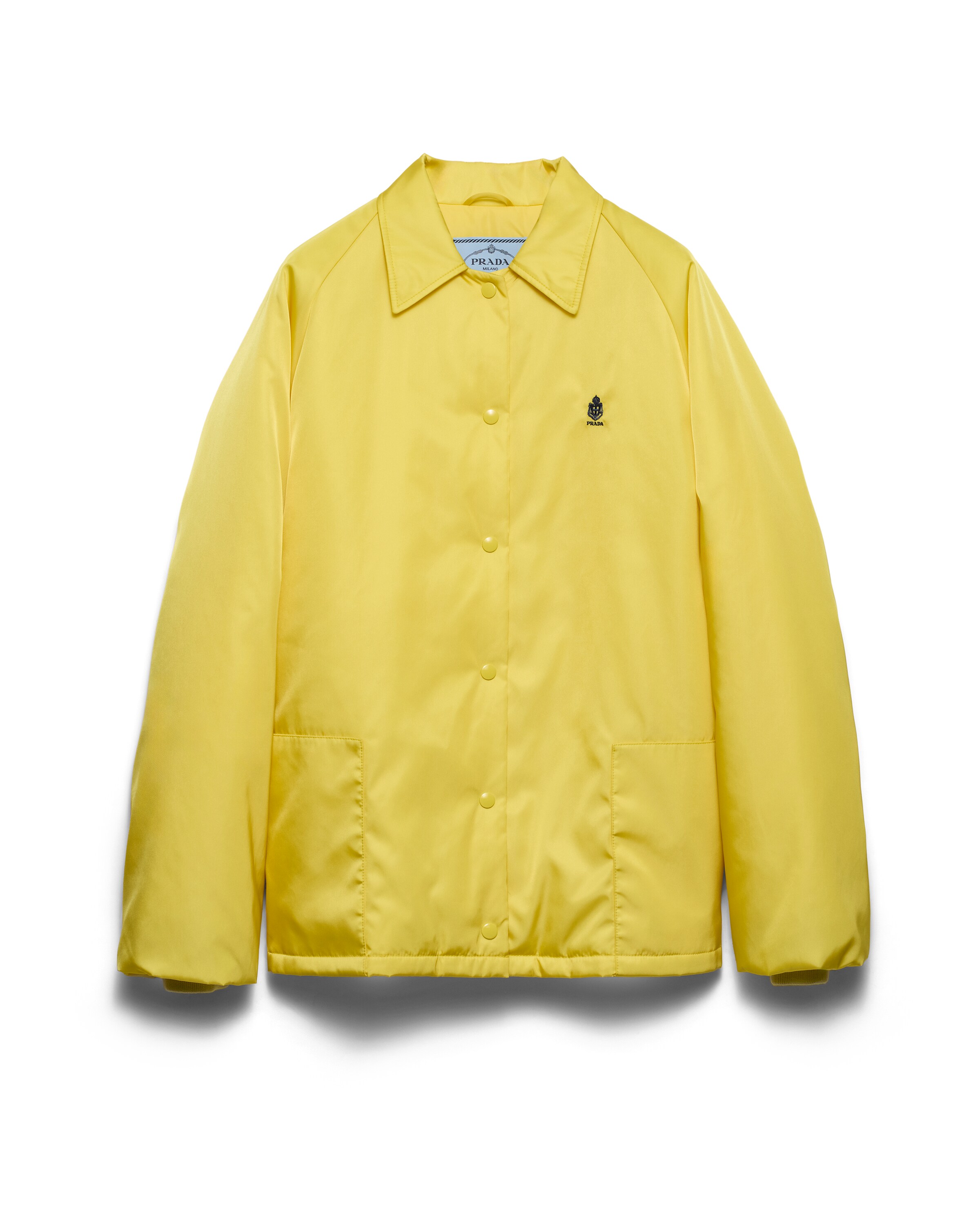 Prada Cazadora Estilo Sobrecamisa De Re-nylon, Mujer, Amarillo Cidro, Talla 36