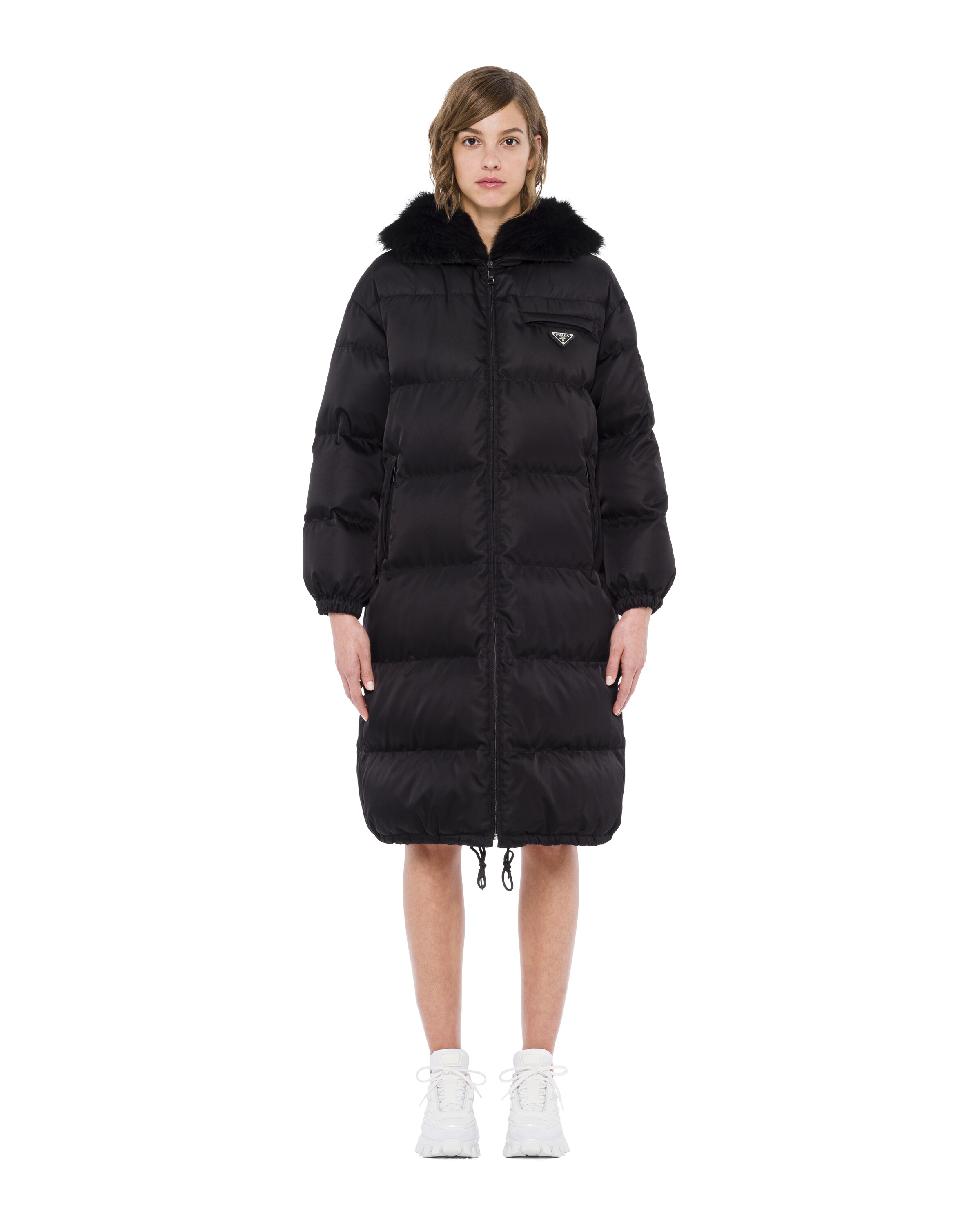 prada nylon gabardine puffer jacket