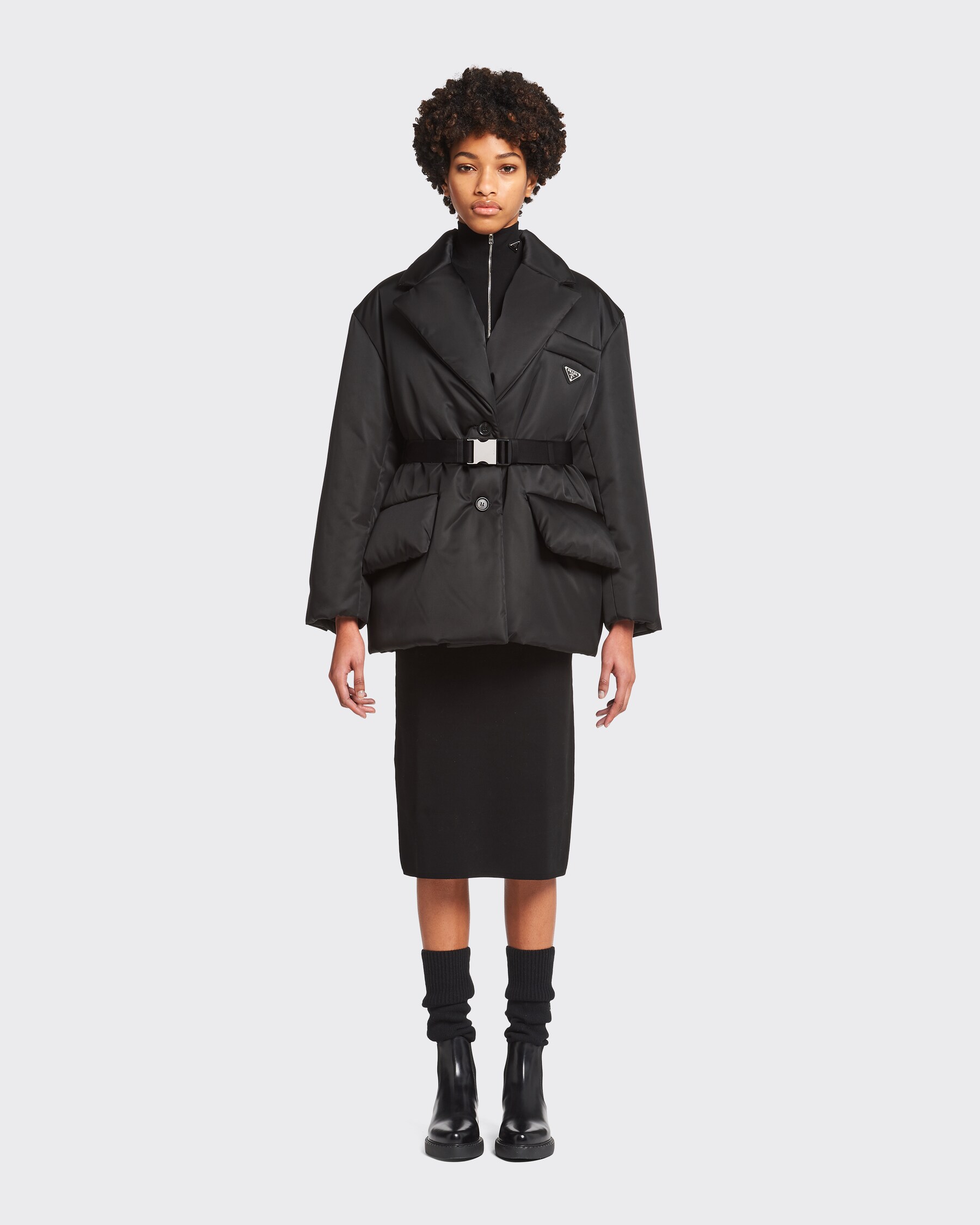 Black Re-nylon Down Jacket | PRADA