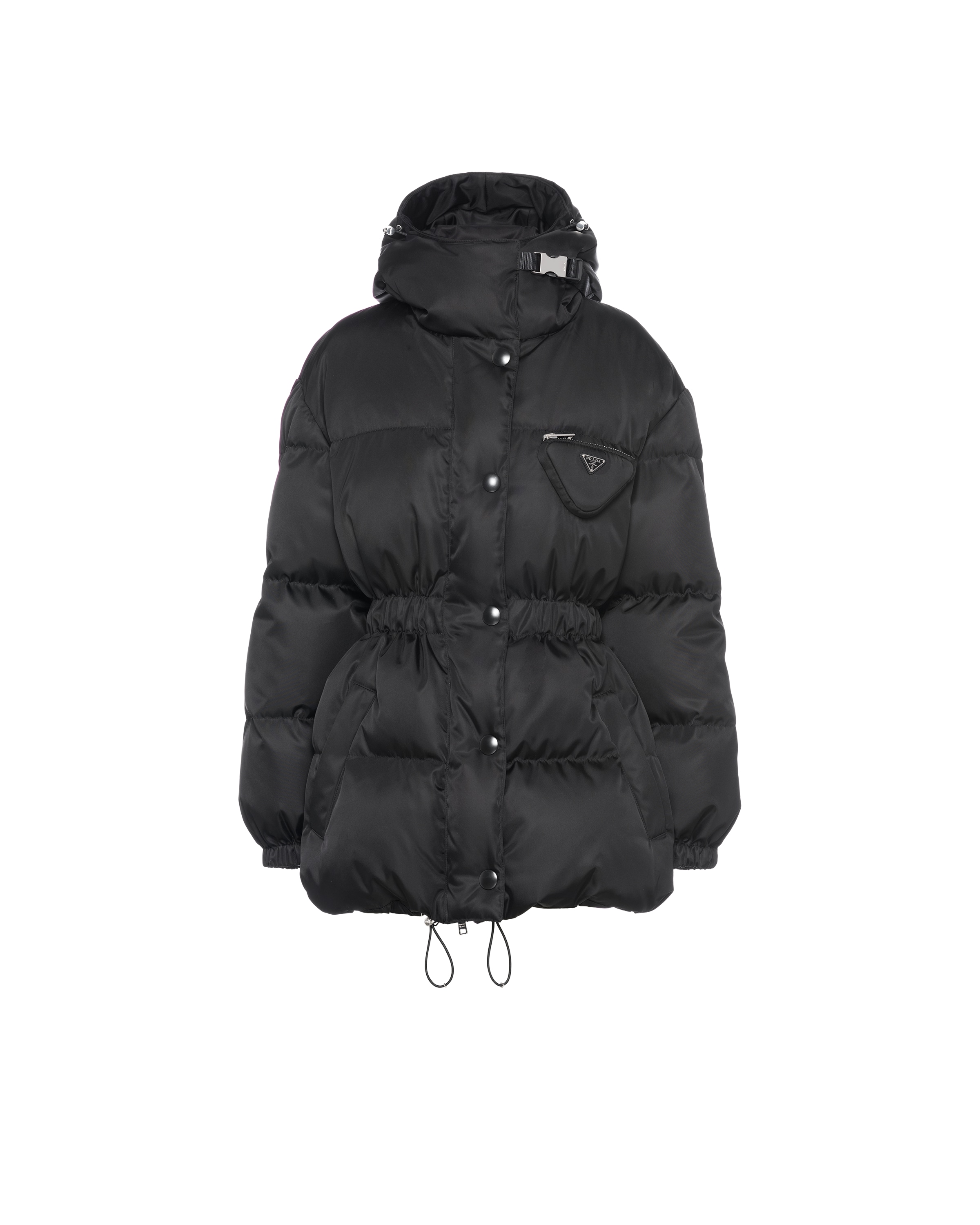 Prada Daunenjacke Aus Re-nylon, Damen, Schwarz, Größe 42