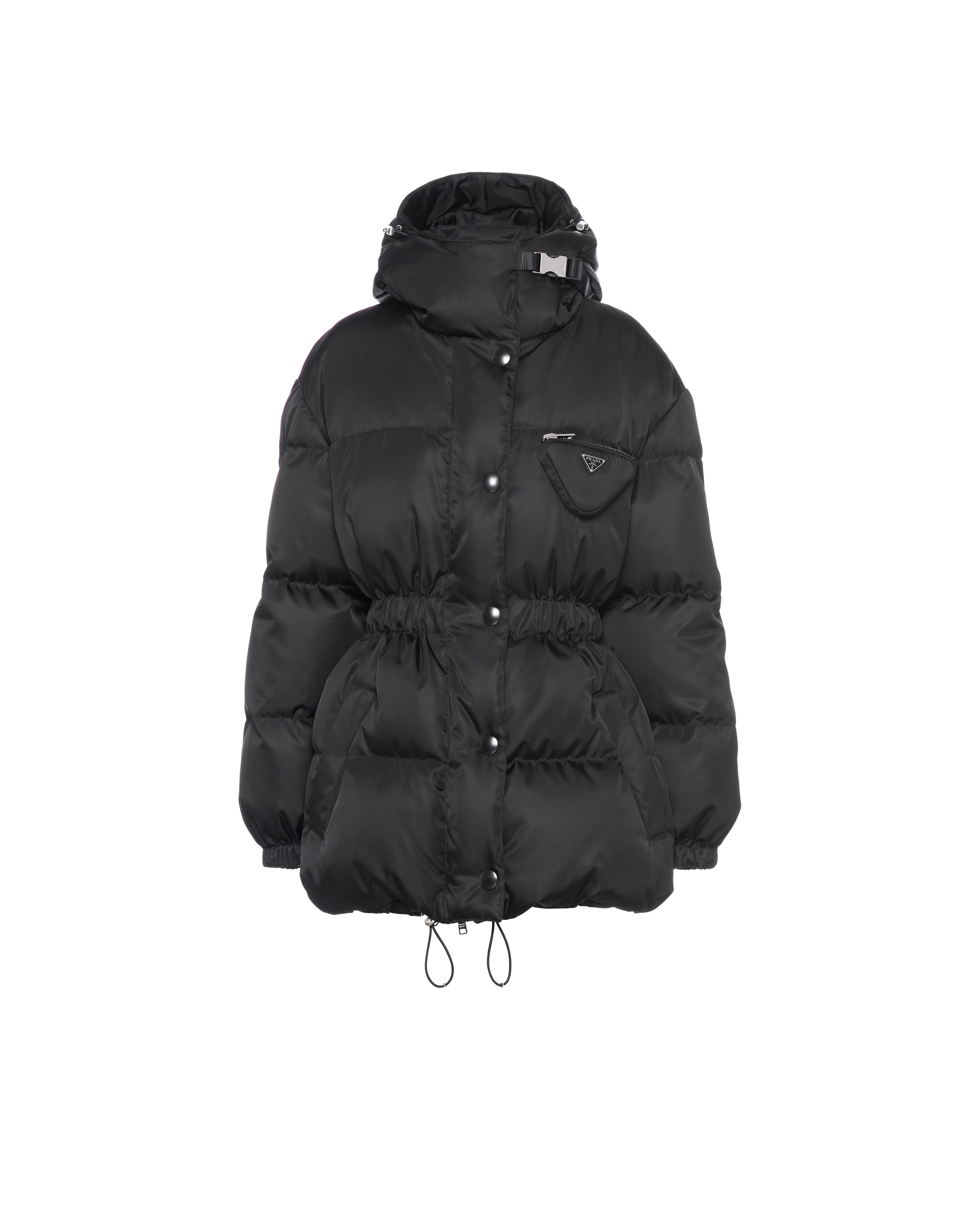 Shop Prada Re-nylon Down Jacket In Black