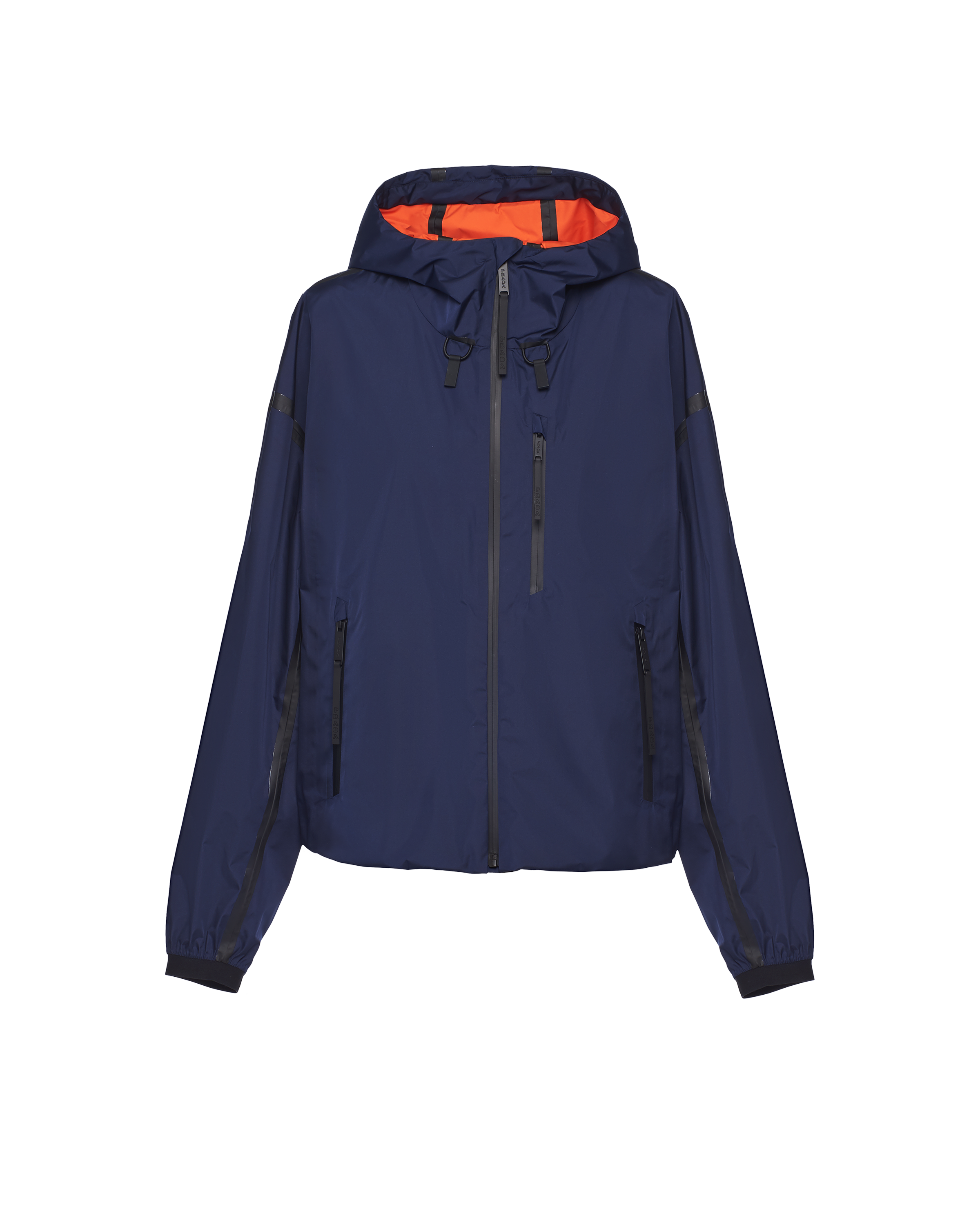 Prada Light Extreme-tex Hooded Jacket In Navy