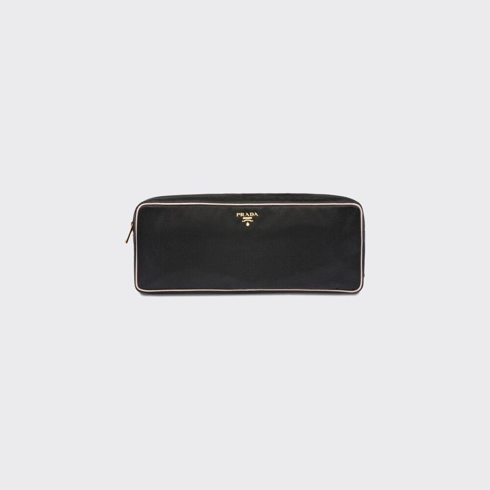 Prada Satin slippers with travel pouch 1