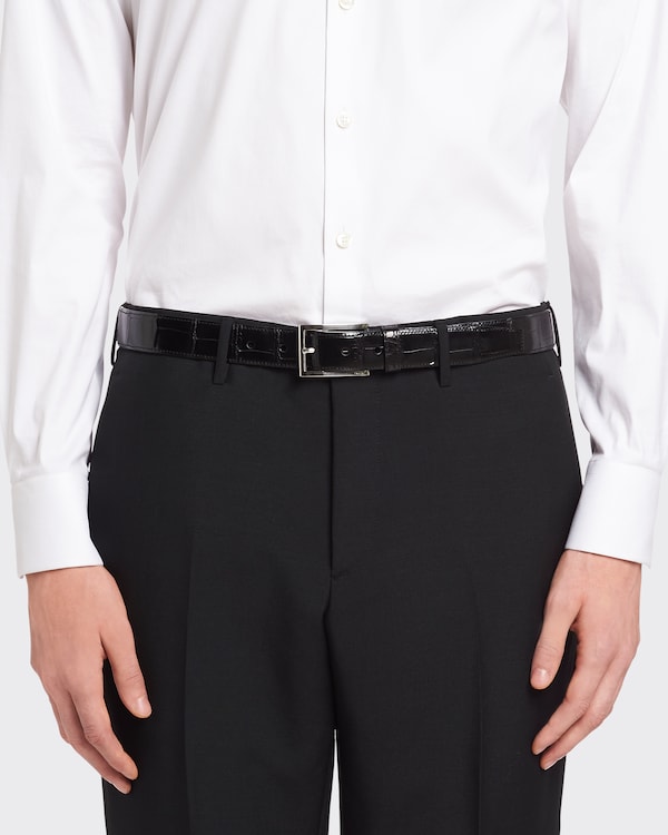 クロコダイルレザー ベルト クロコダイルレザー ベルト