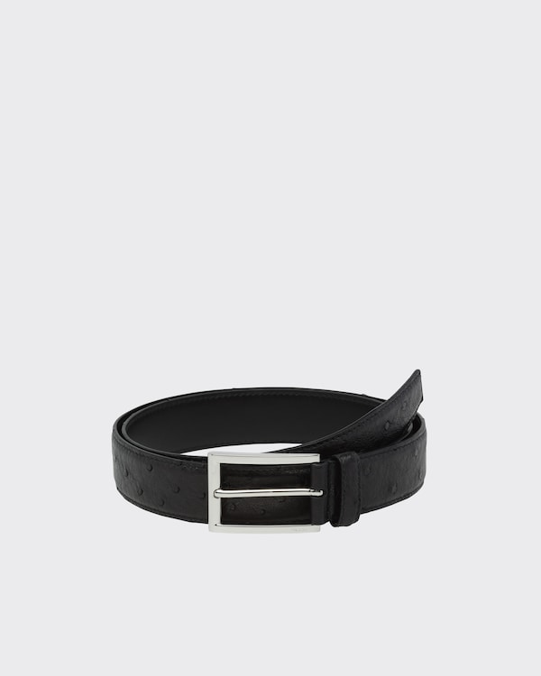 ブラック クロコダイルレザー ベルト | PRADA