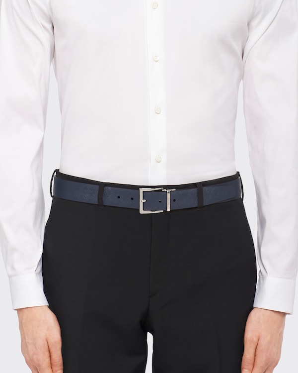 حزام بوجهين من جلد سافيانو حزام بوجهين من جلد سافيانو