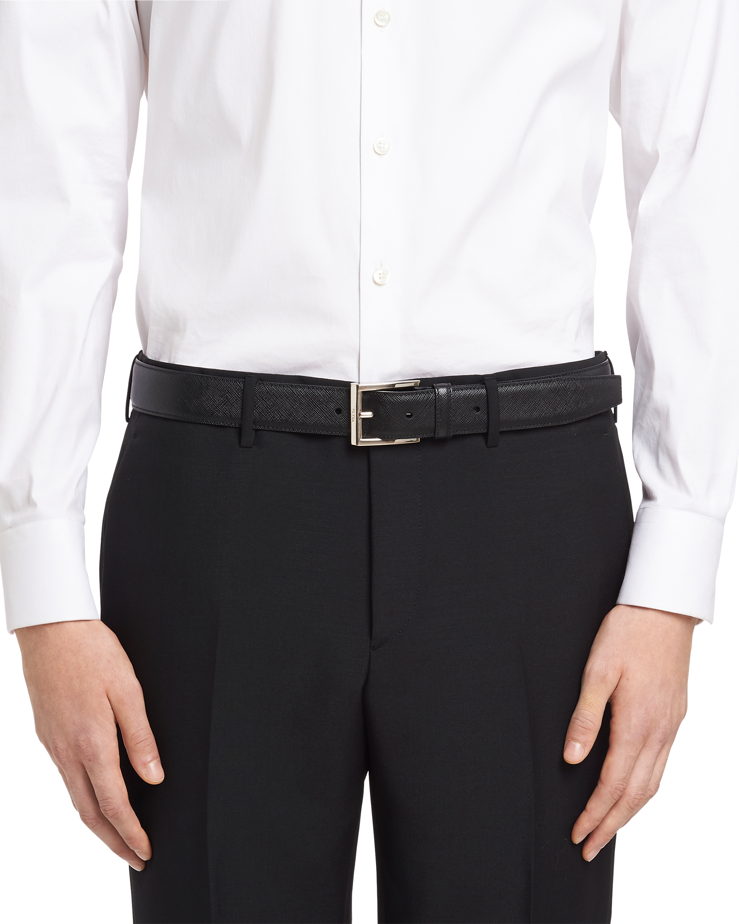 prada saffiano leather belt