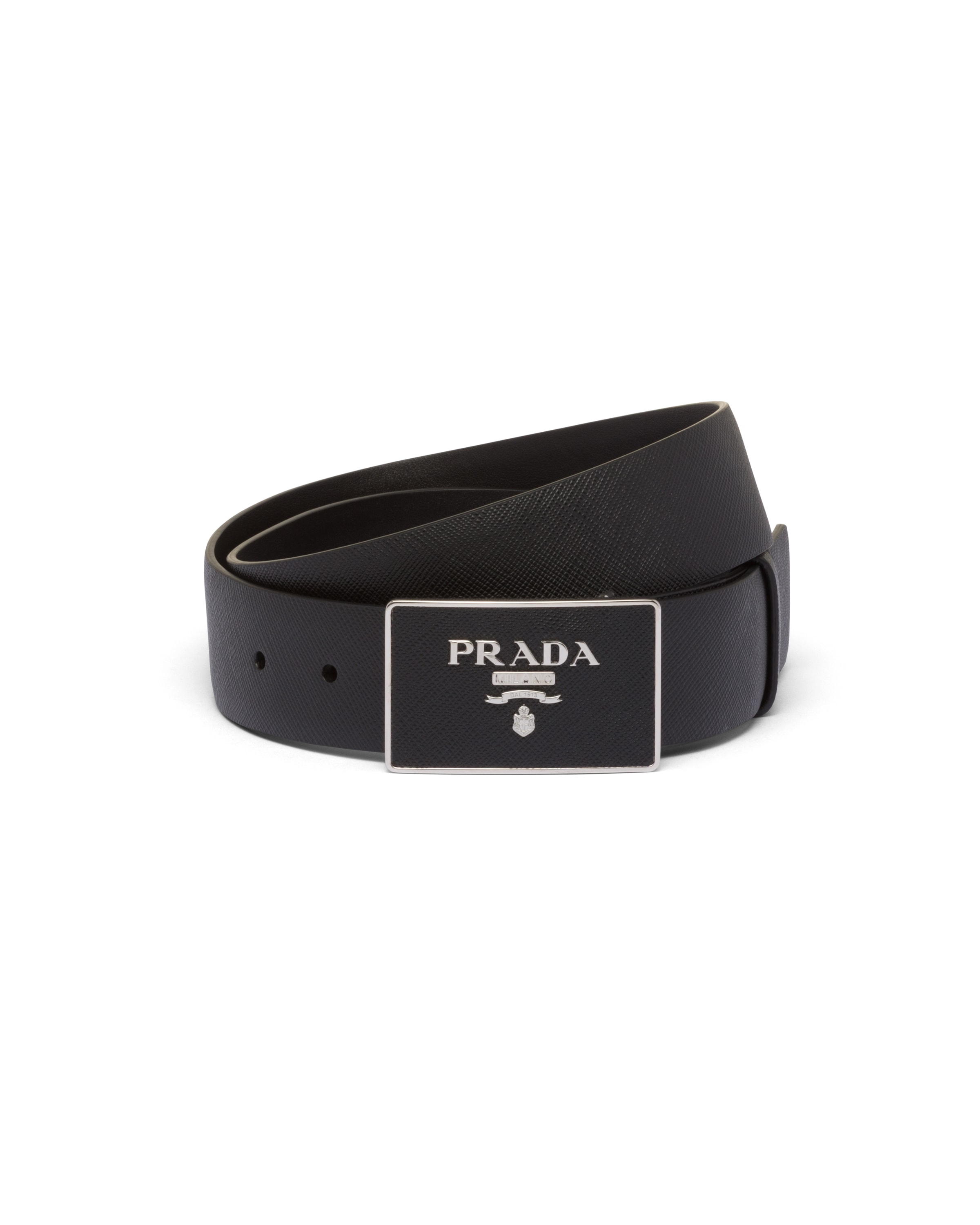 Prada Men's Black Other Materials Belt In Black