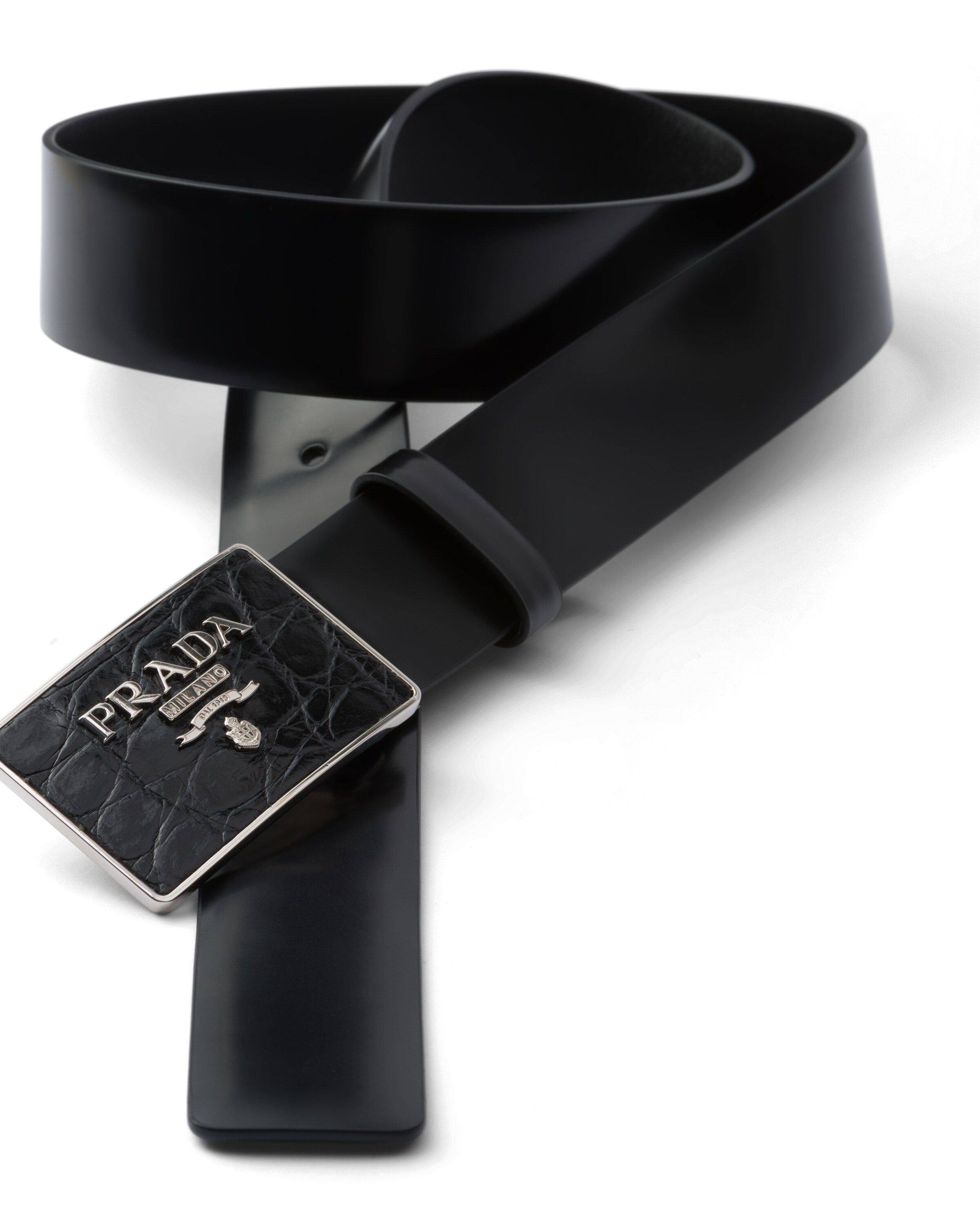 Prada Men's Black Other Materials Belt In Black