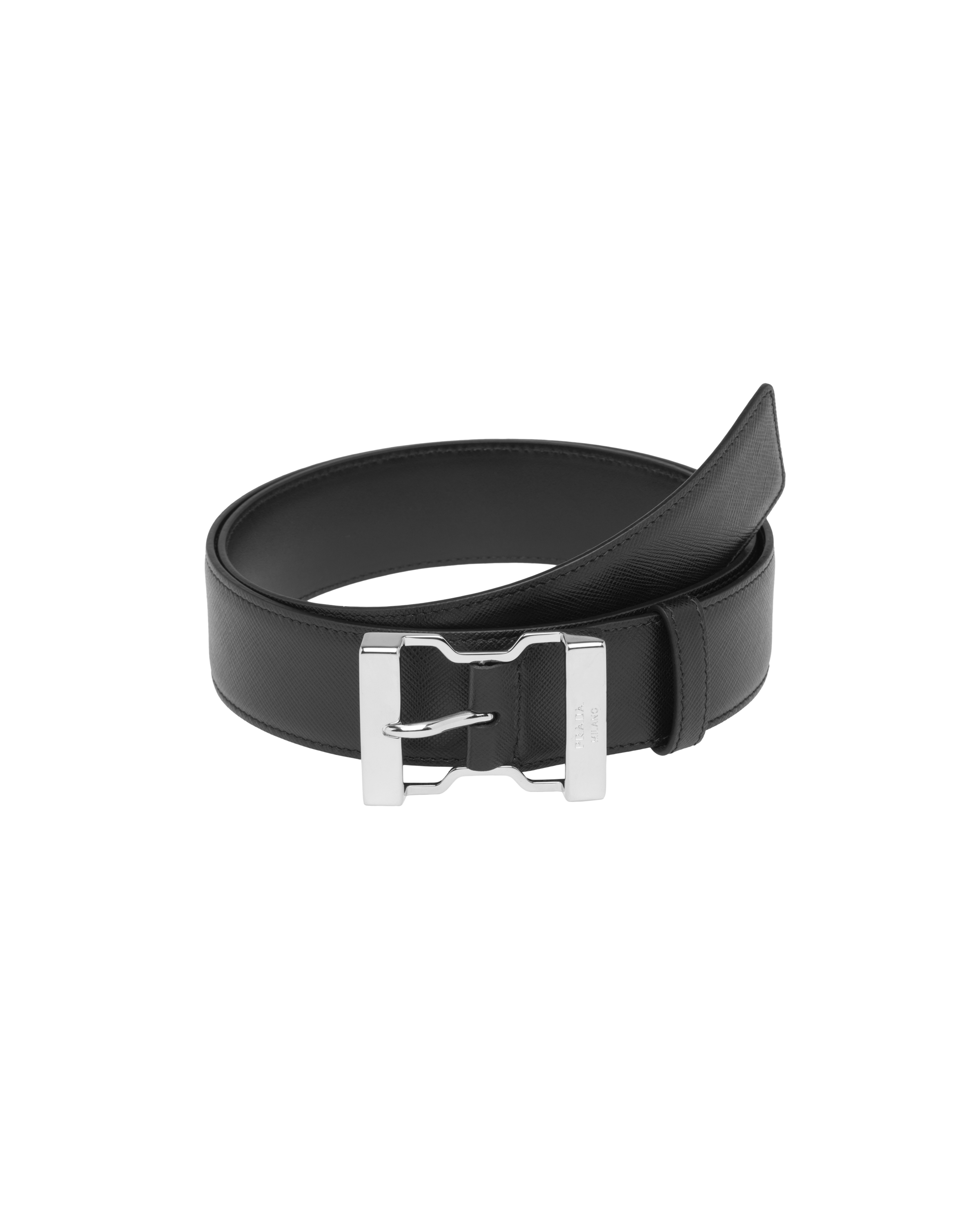 saffiano leather belt prada