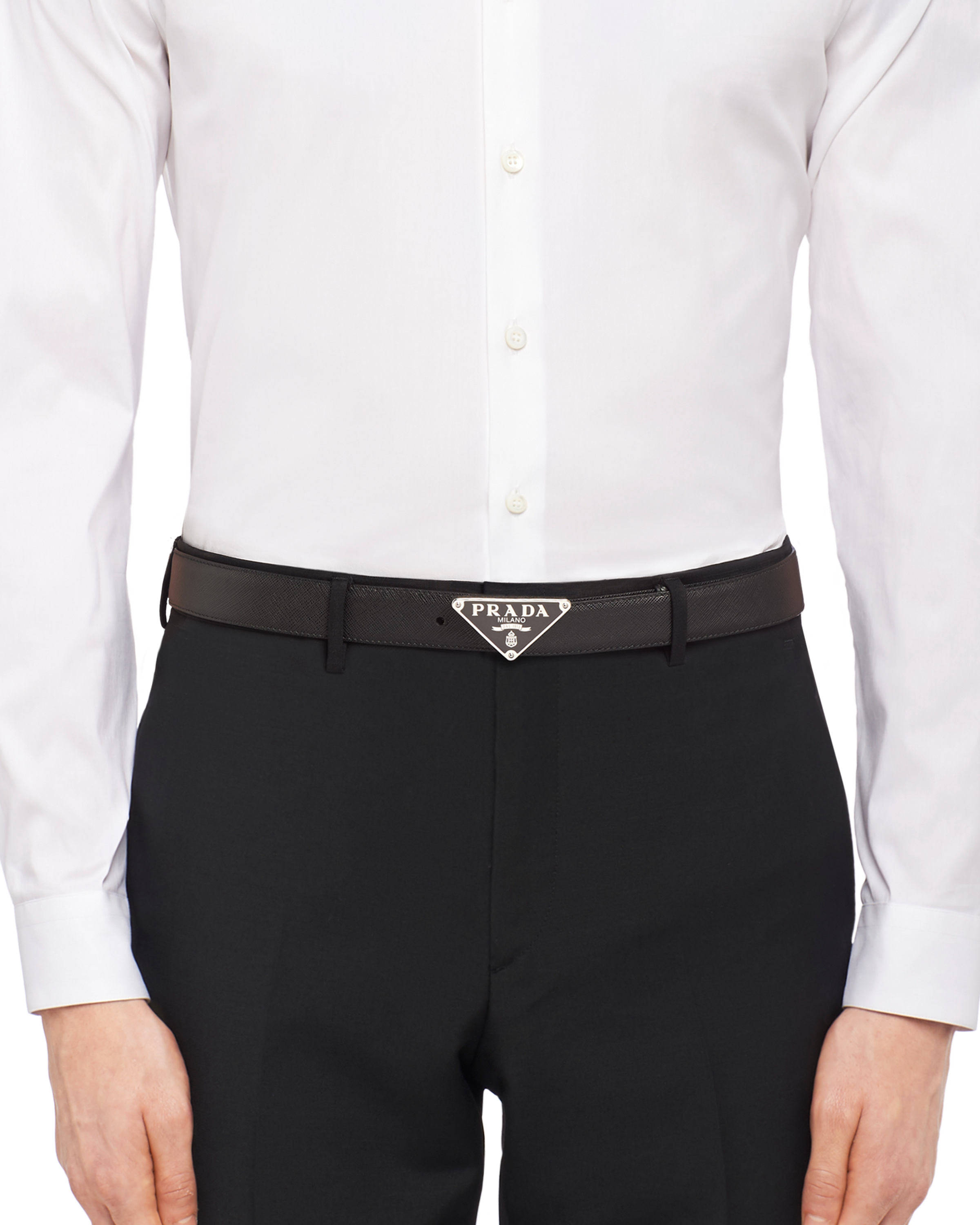 prada white belt