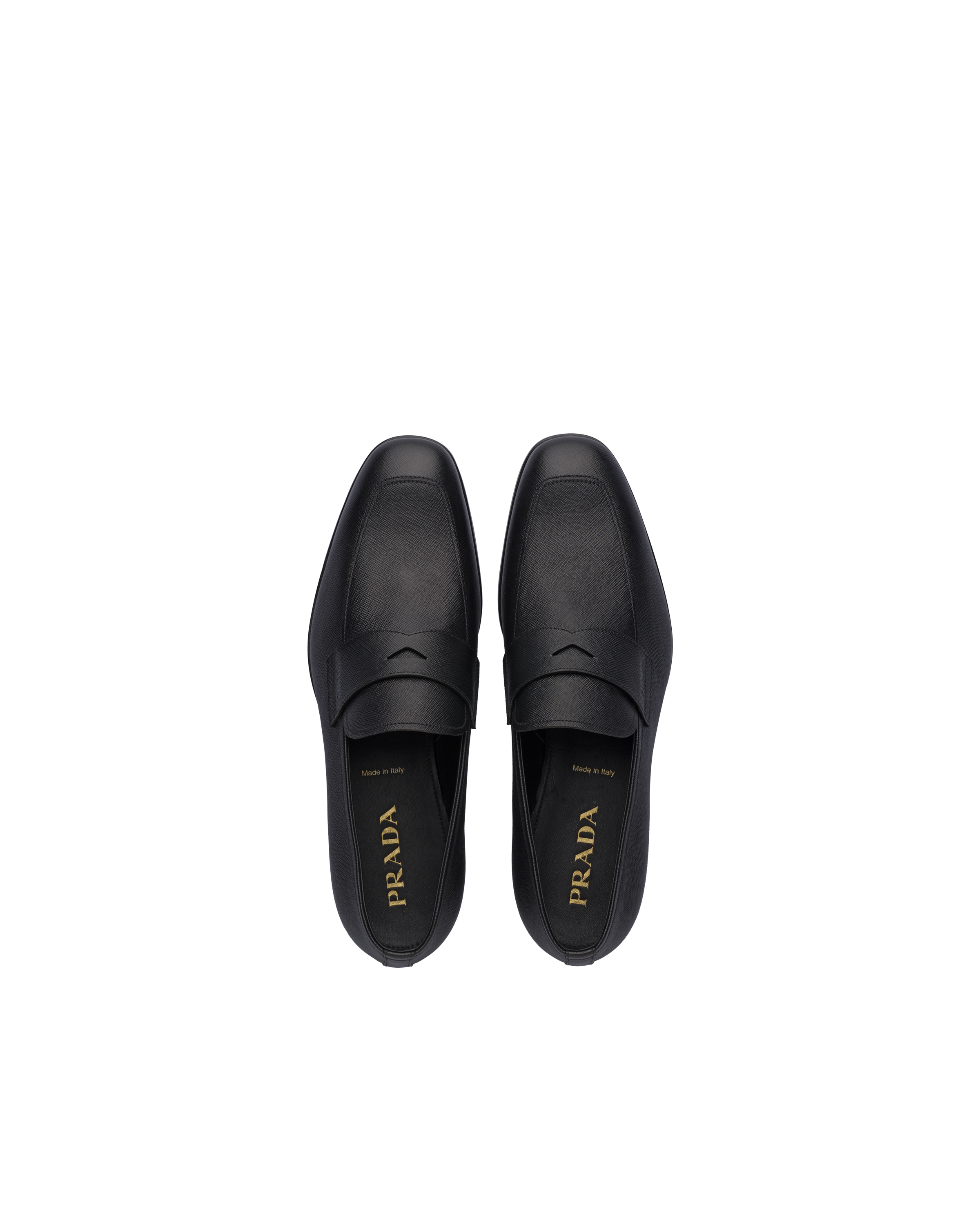 Prada saffiano leather loafers top