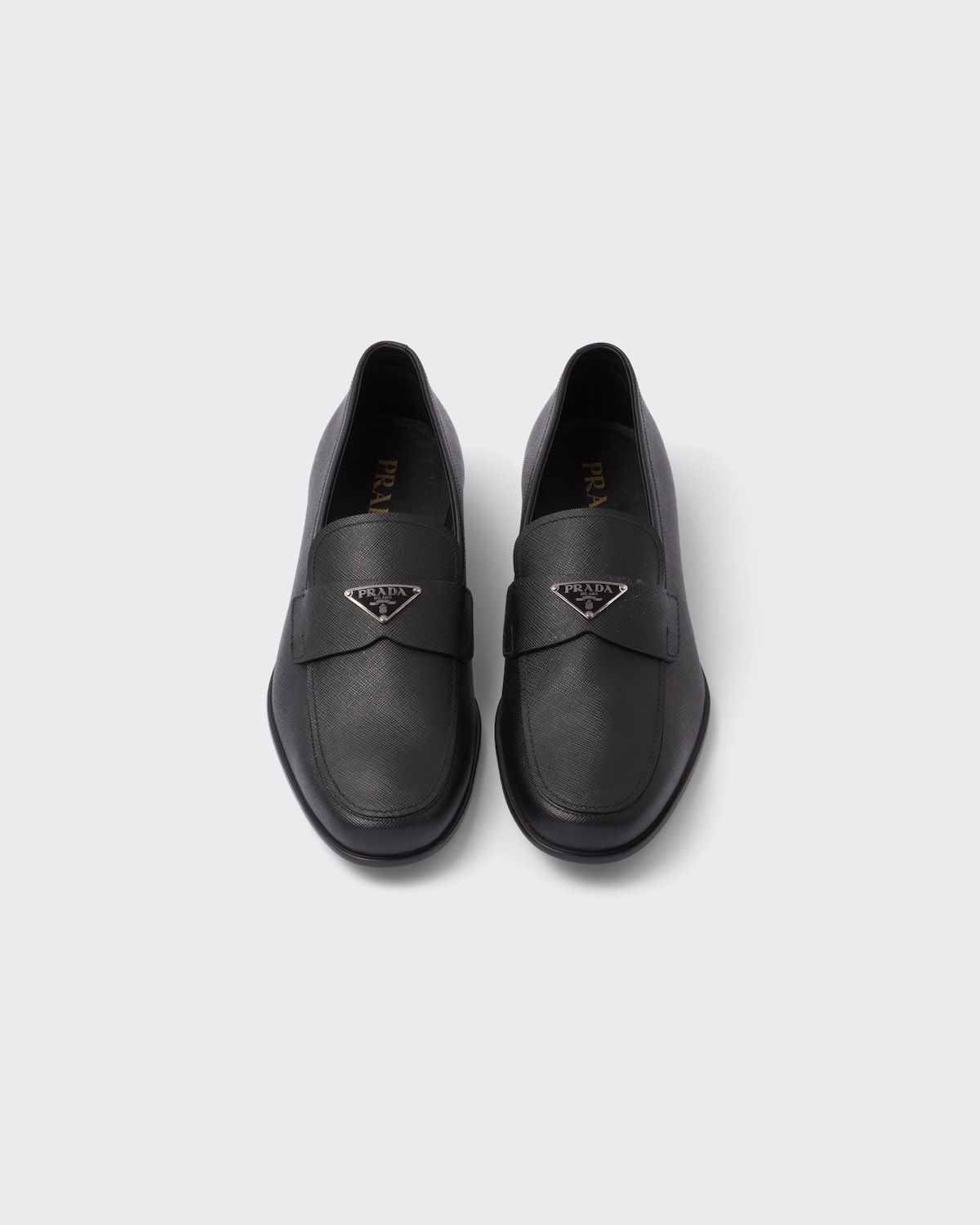 黑色 Saffiano 皮革乐福鞋 | PRADA