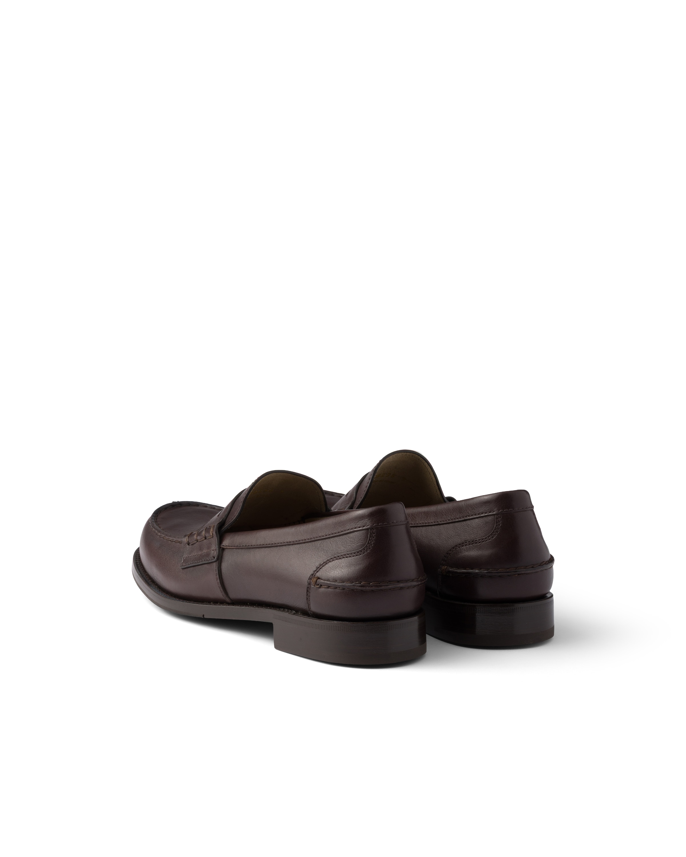 Prada Leather Loafers In Multi
