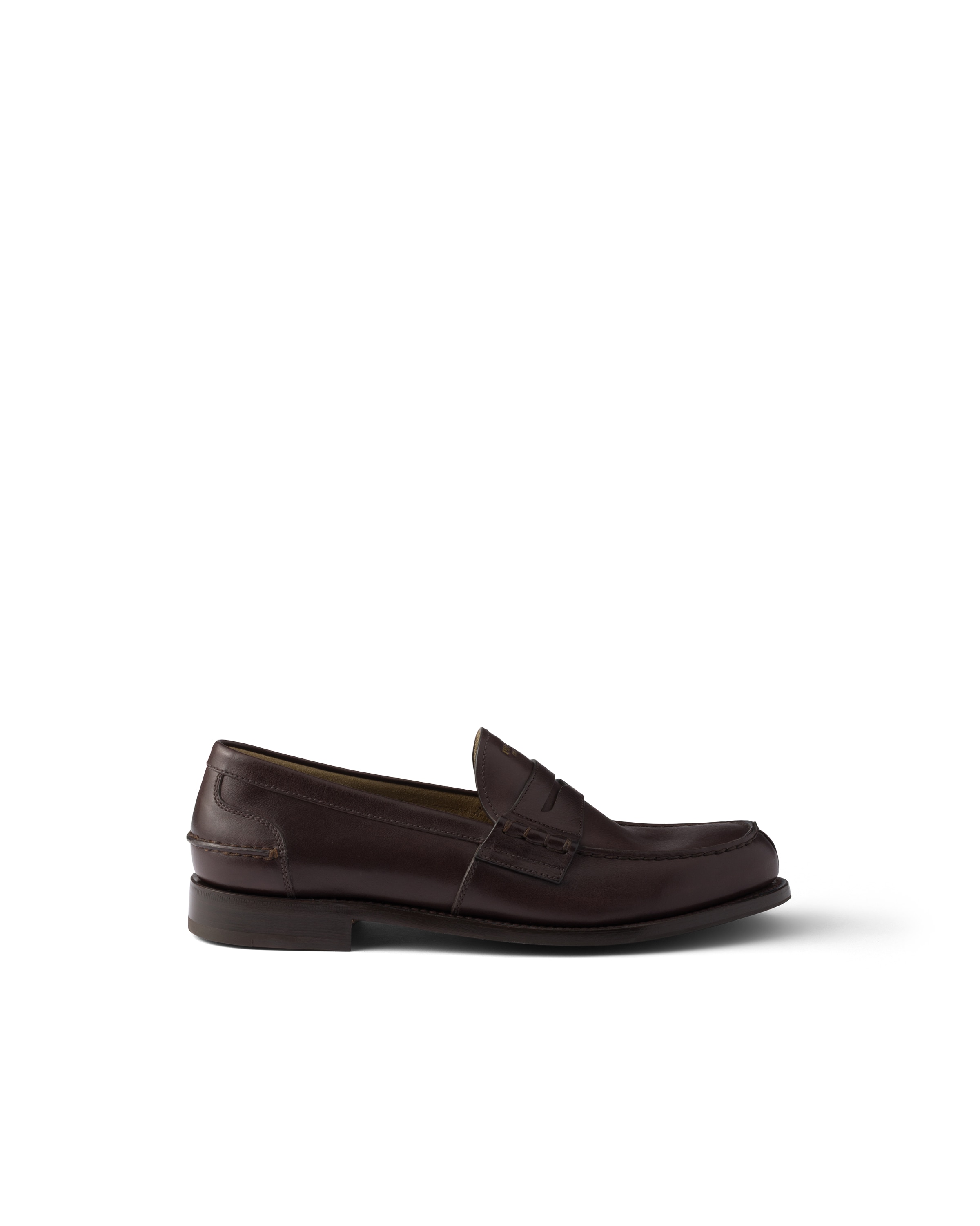 Prada Leather Loafers In Multi