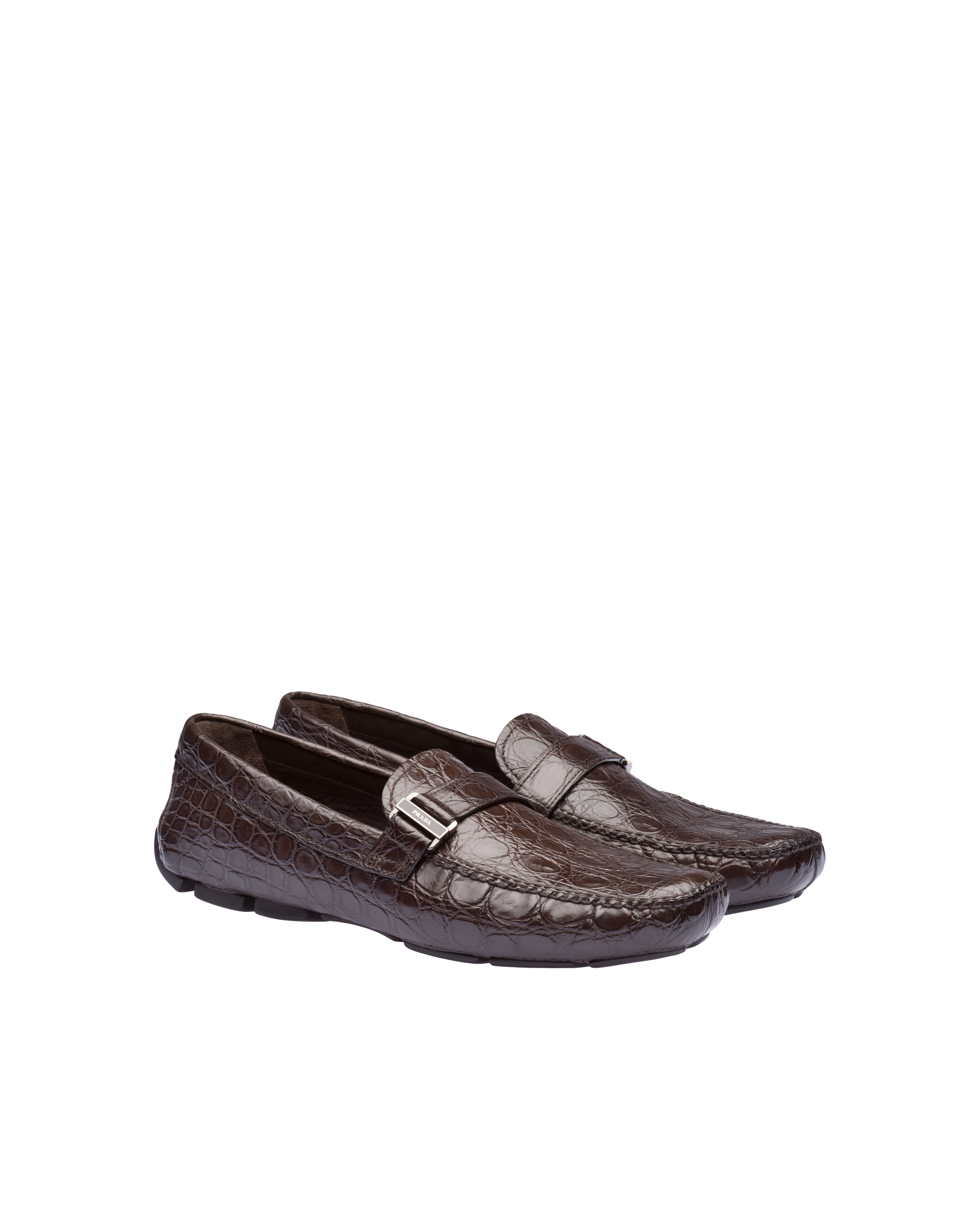 Crocodile leather loafers | Prada