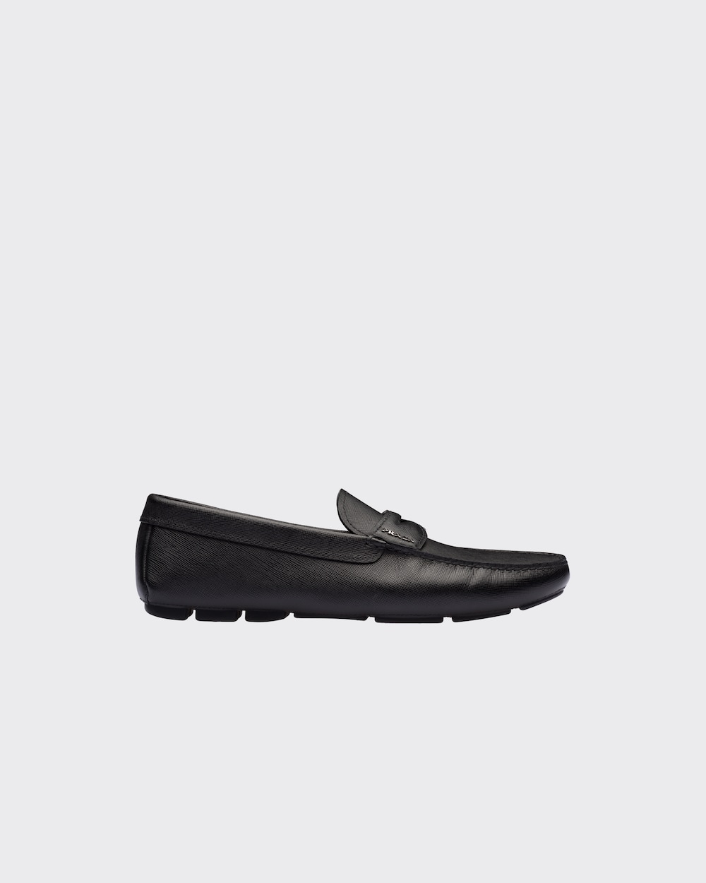 Black Saffiano leather loafers | Prada