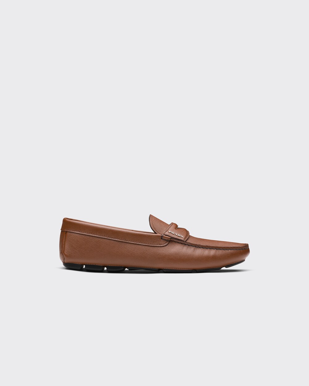 Prada men's loafers brown clearance