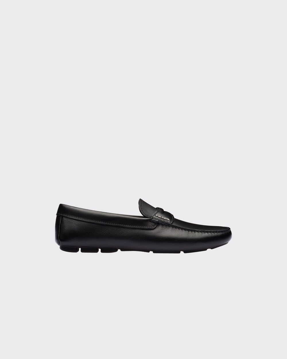 Black Leather driving shoes | Prada
