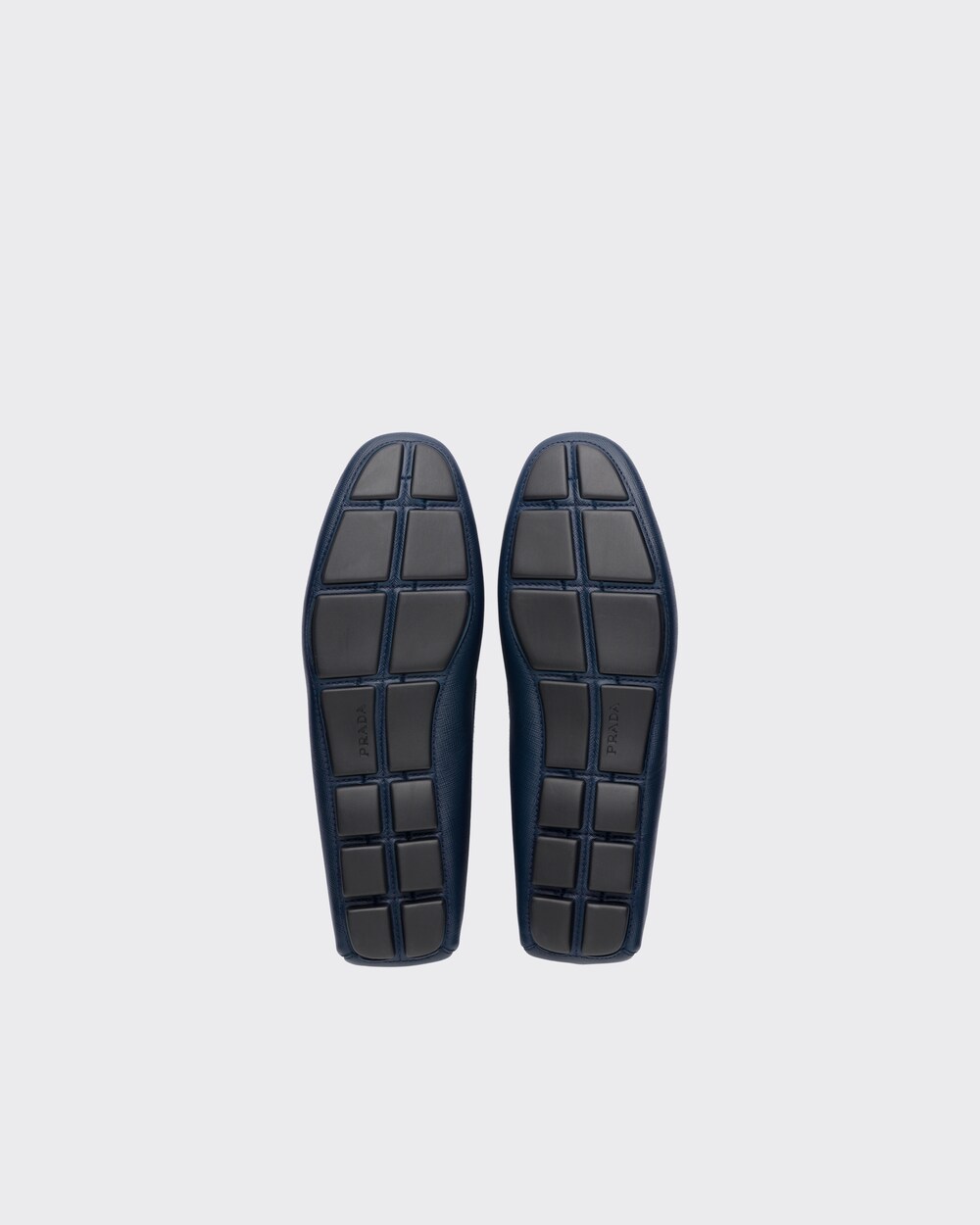 prada blue loafers