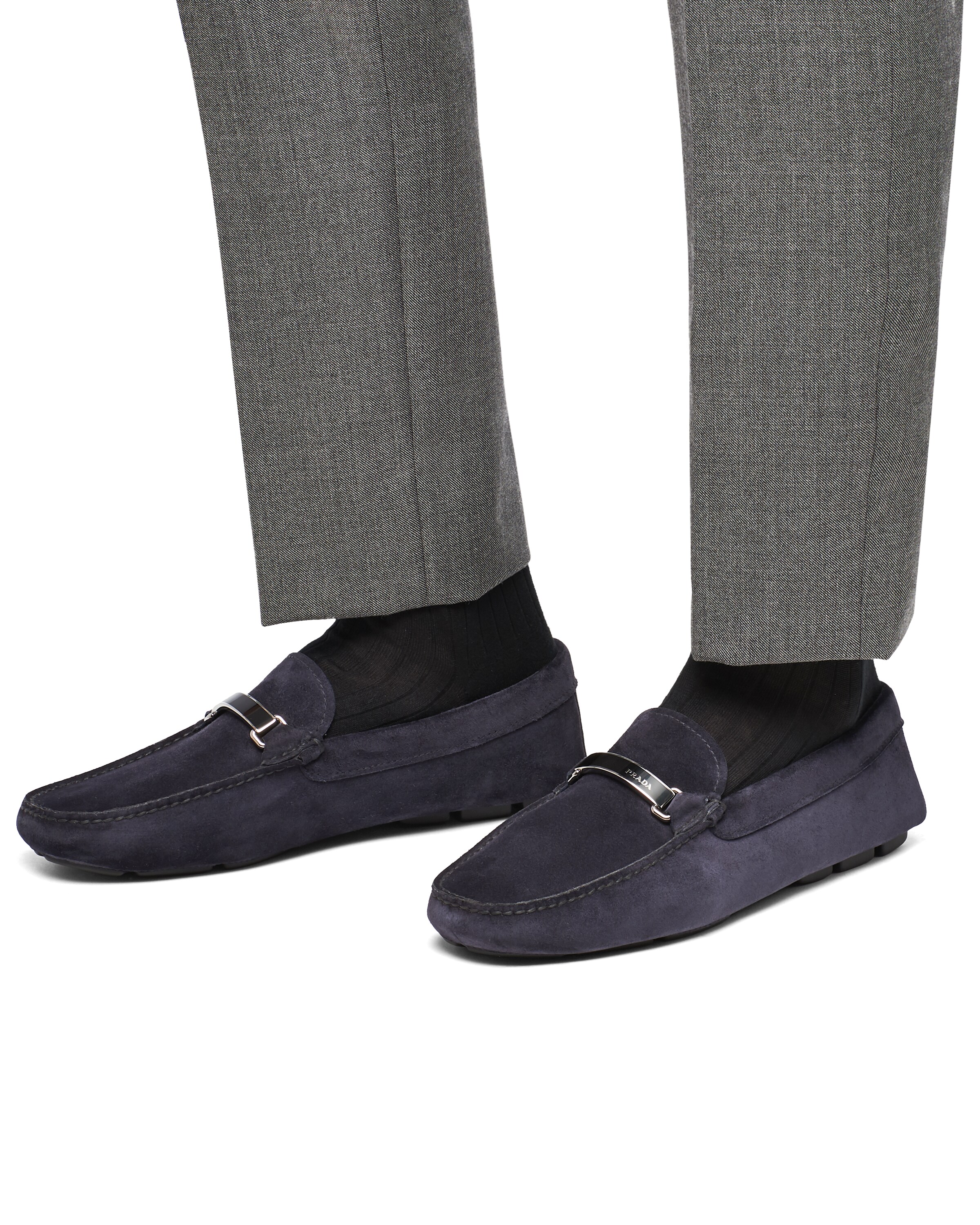 Suede loafers Prada