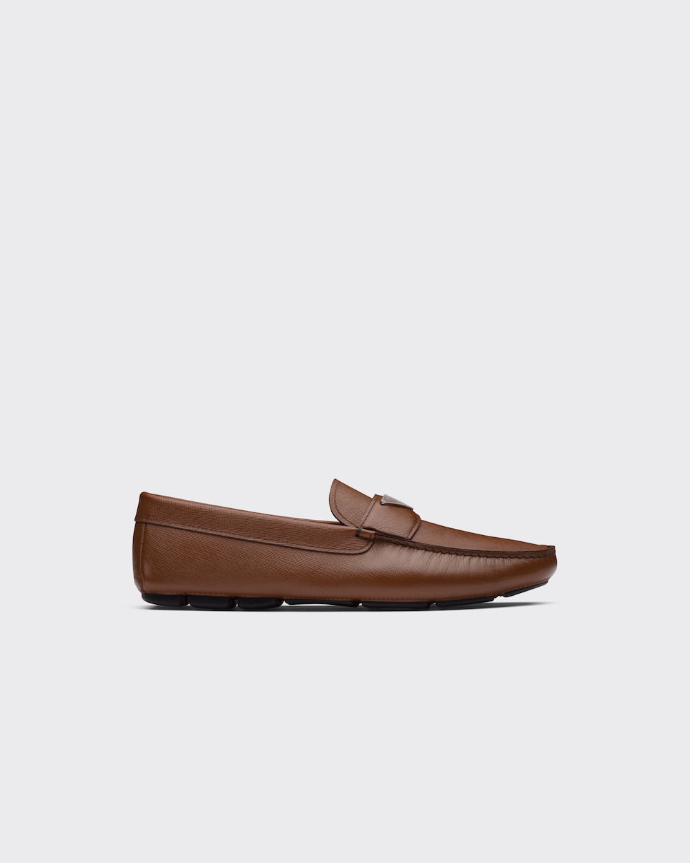 Palisander Saffiano leather loafers | Prada