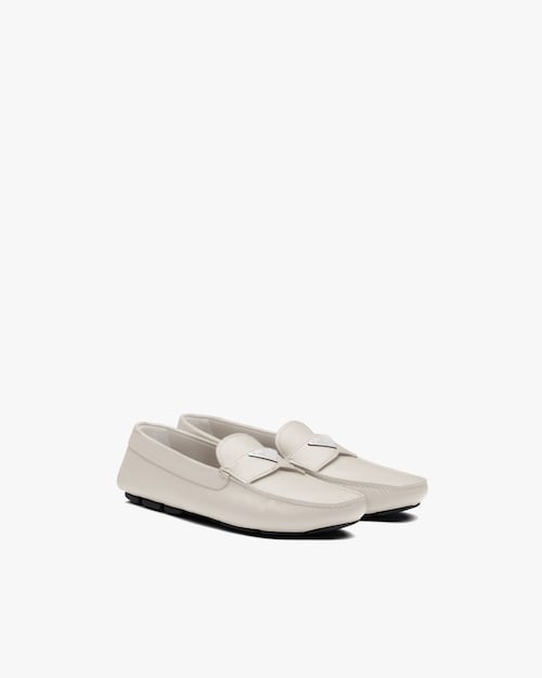 prada white loafers