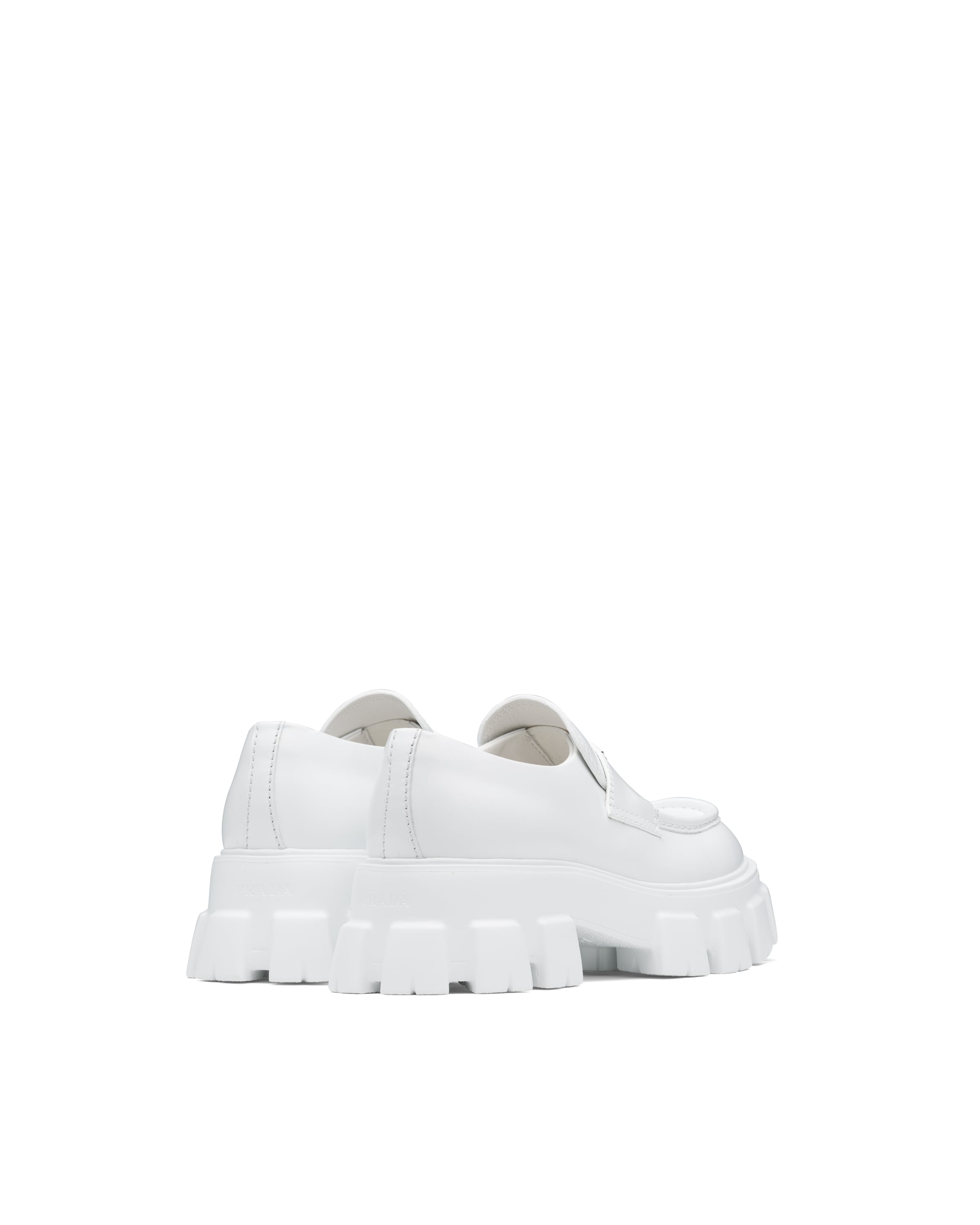 prada monolith loafers womens