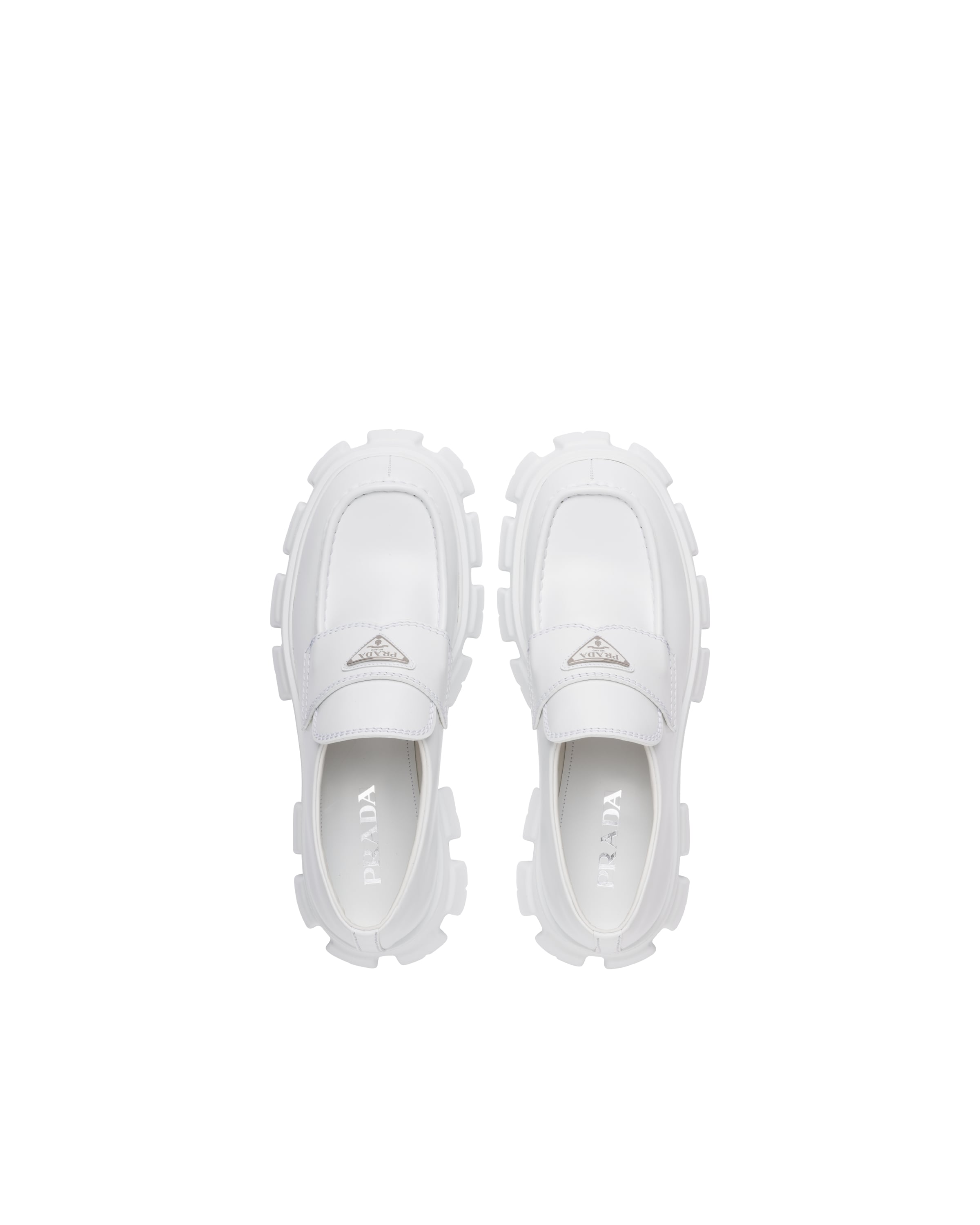 prada monolith loafers womens