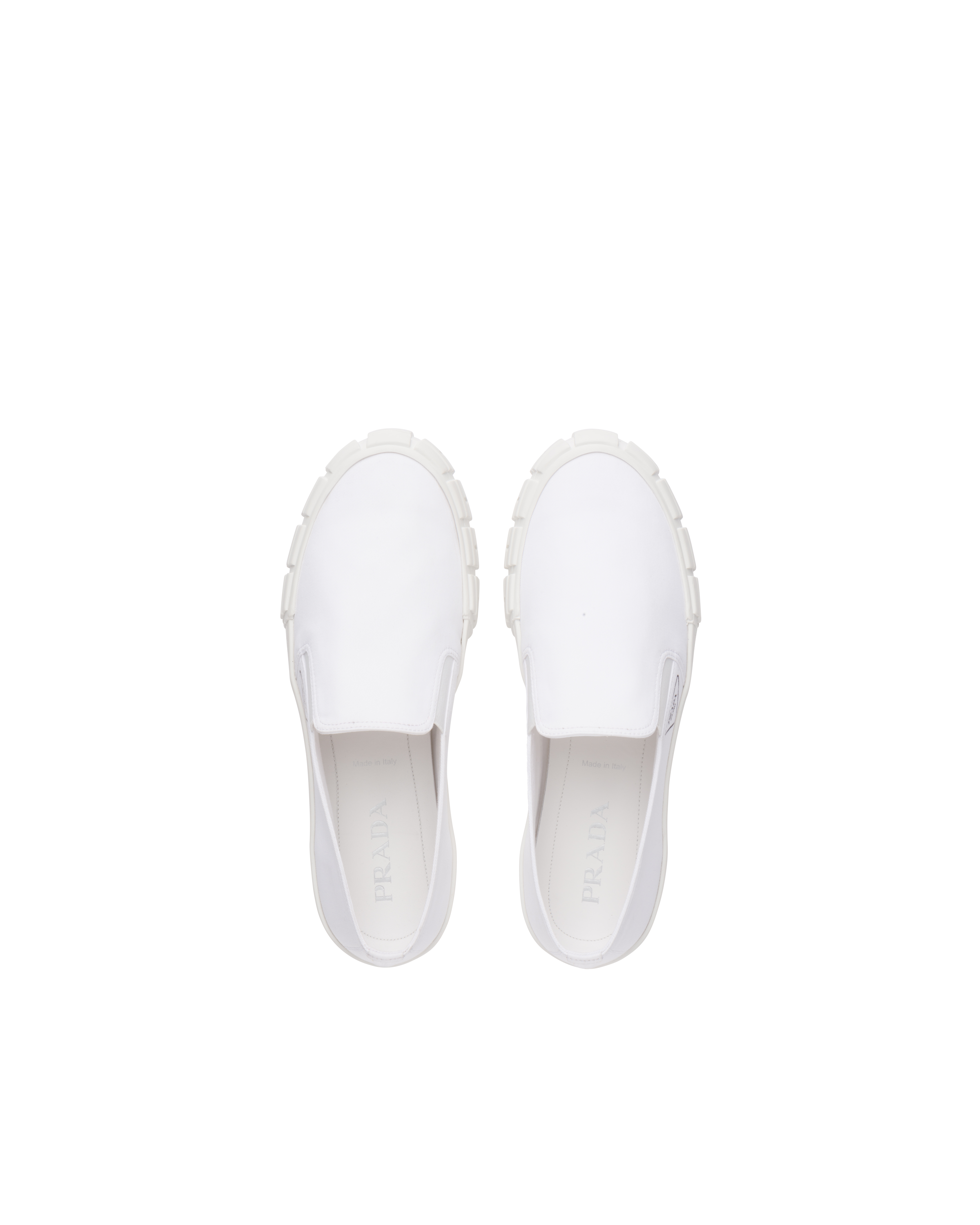 White Prada Cassetta Wheel sneakers | Prada