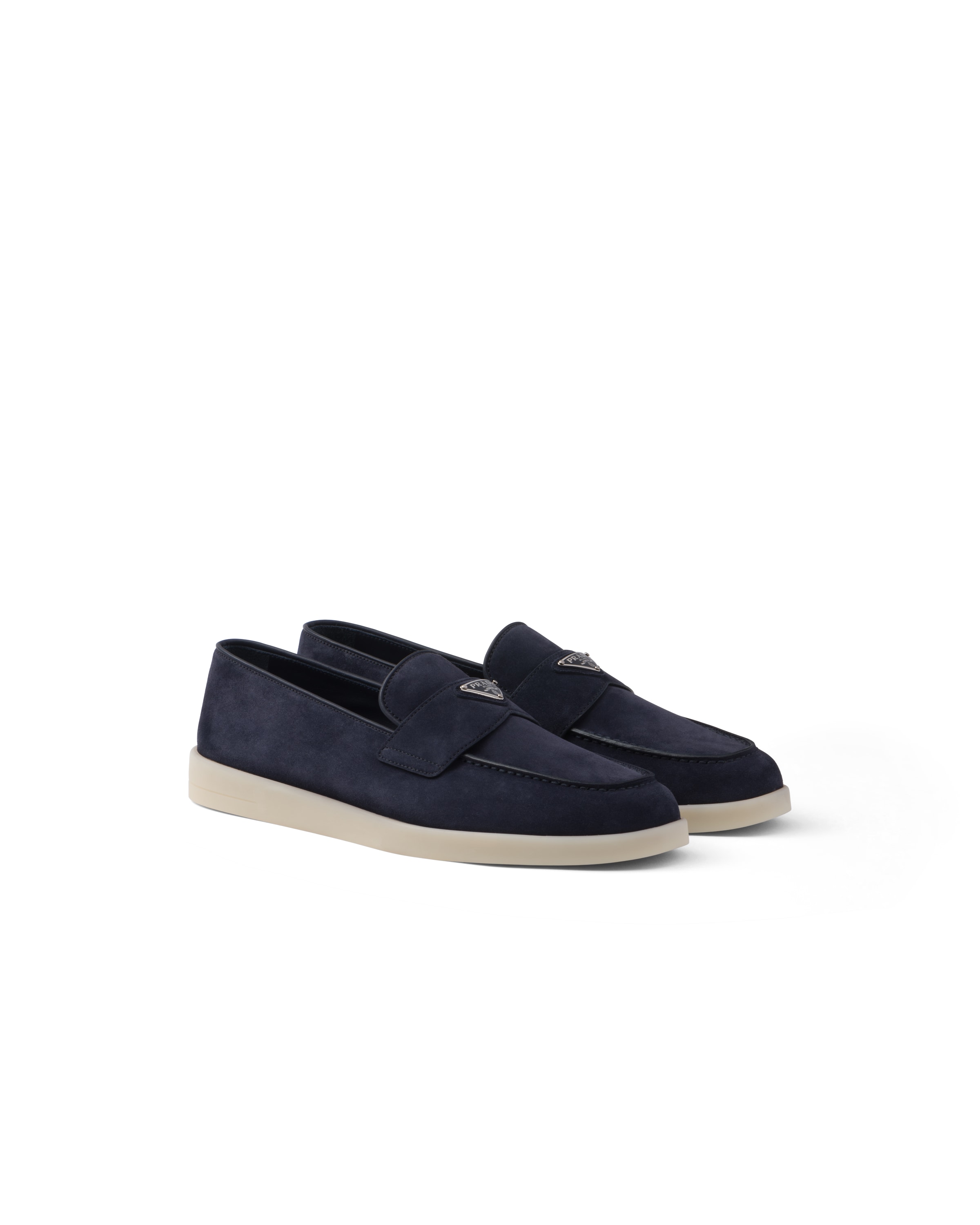 Prada Loafer Aus Wildleder, Herren, Blau, Größe 9
