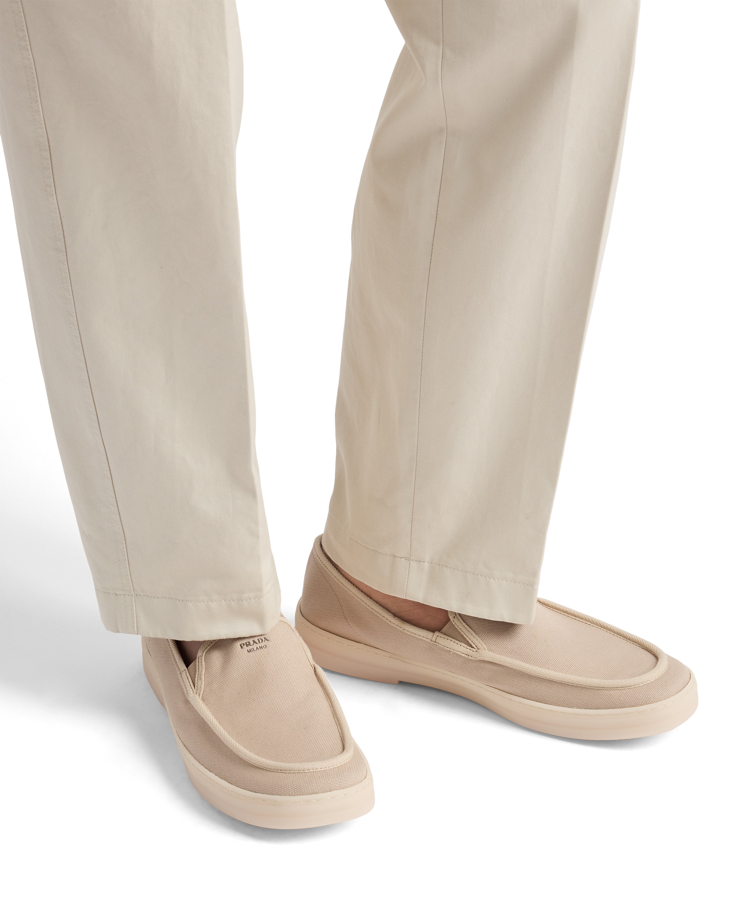 Prada Logo-printed Loafers In Multi