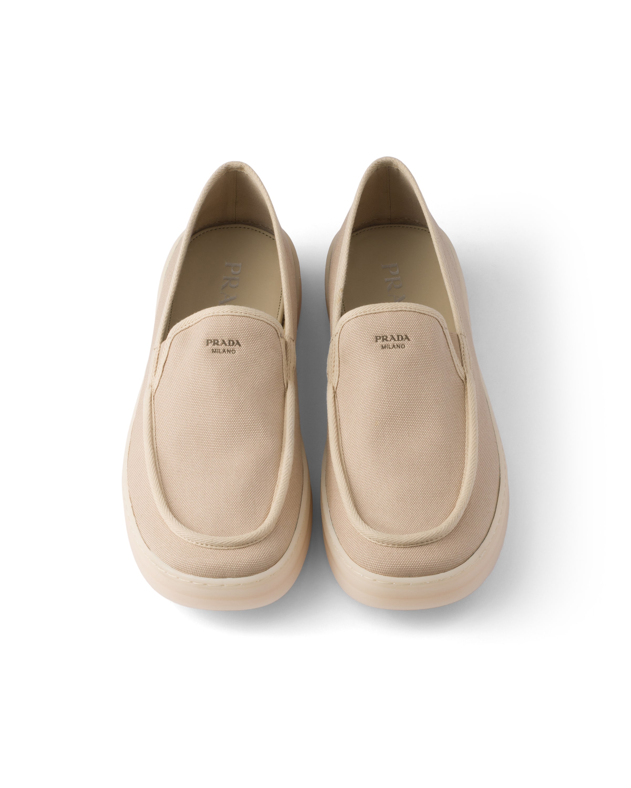 Prada Logo-printed Loafers In Multi