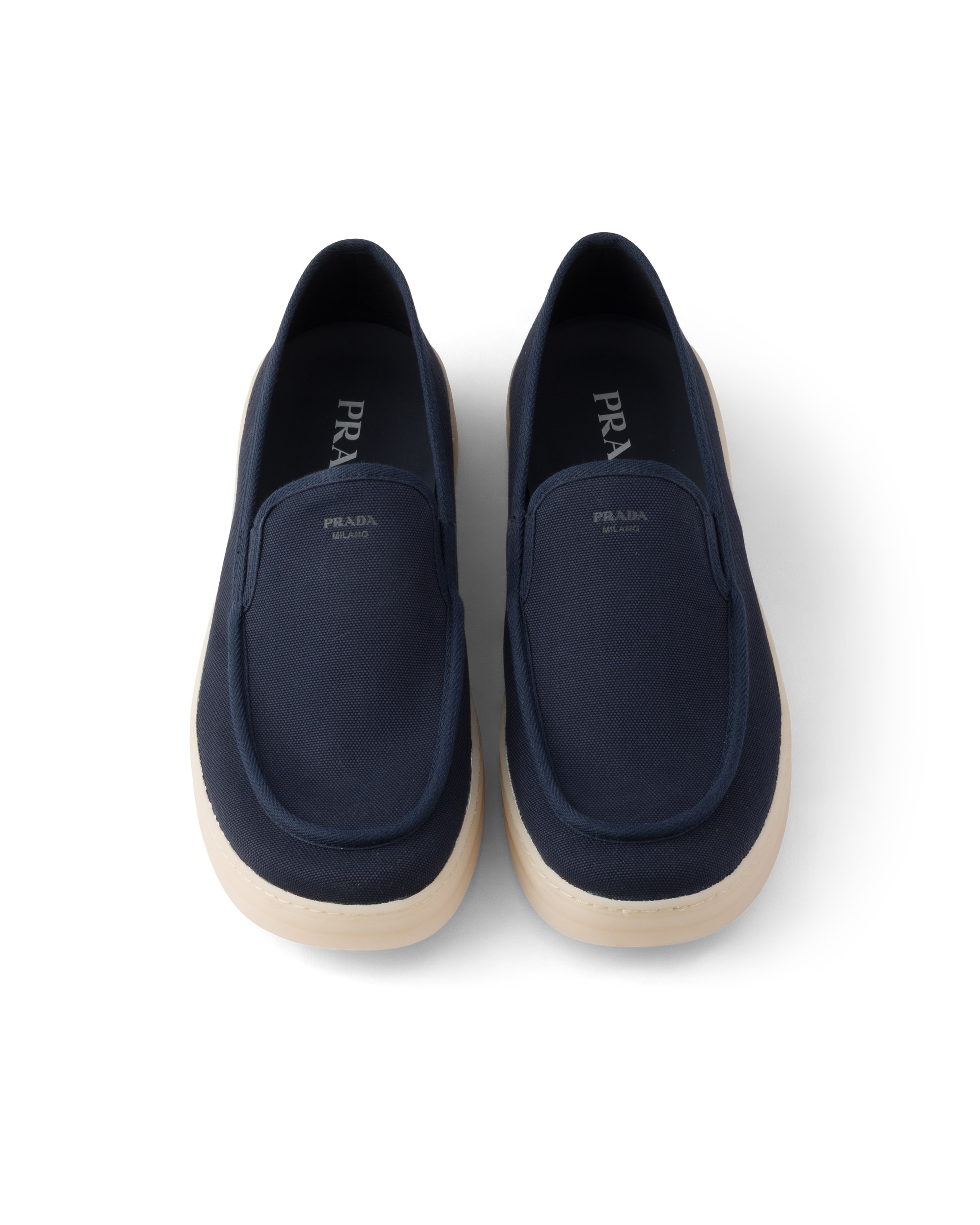 Prada Fabric Loafers In Blue