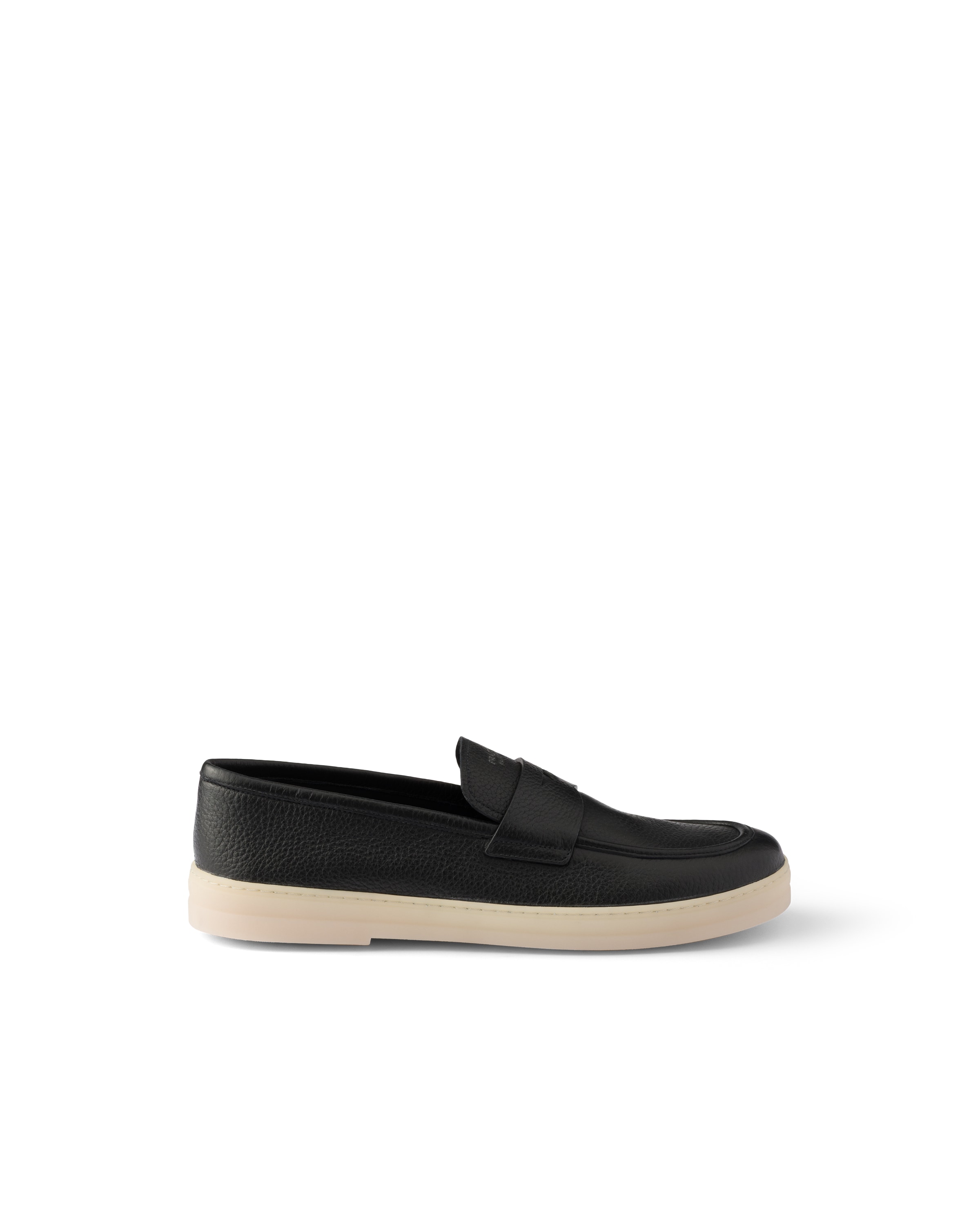 Prada Leather Loafers In Black