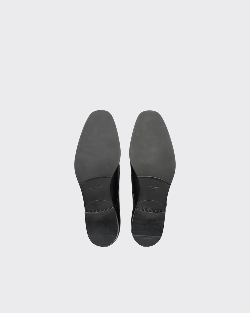 Black Saffiano leather derby shoes | Prada