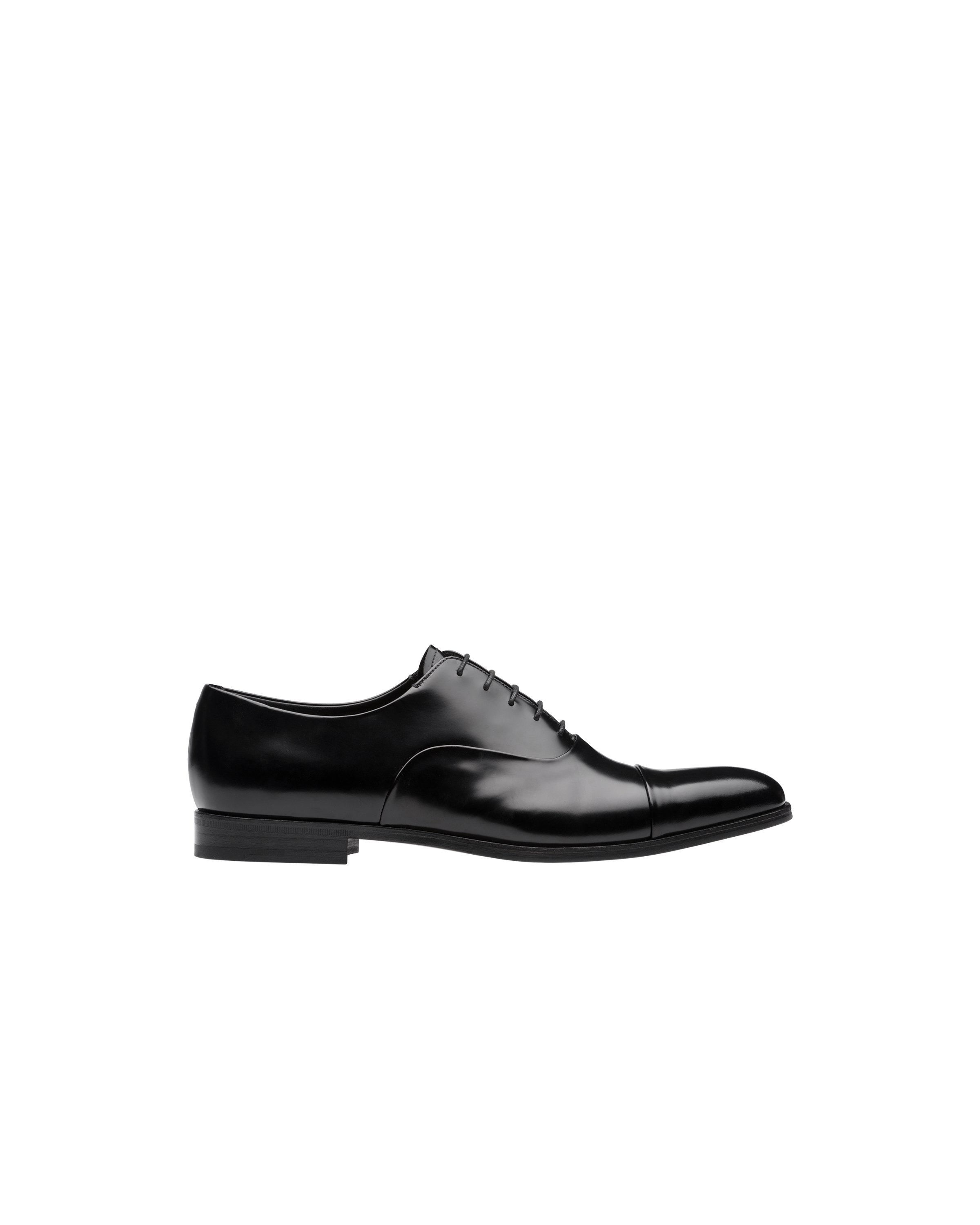 Brushed leather Oxford shoes | Prada