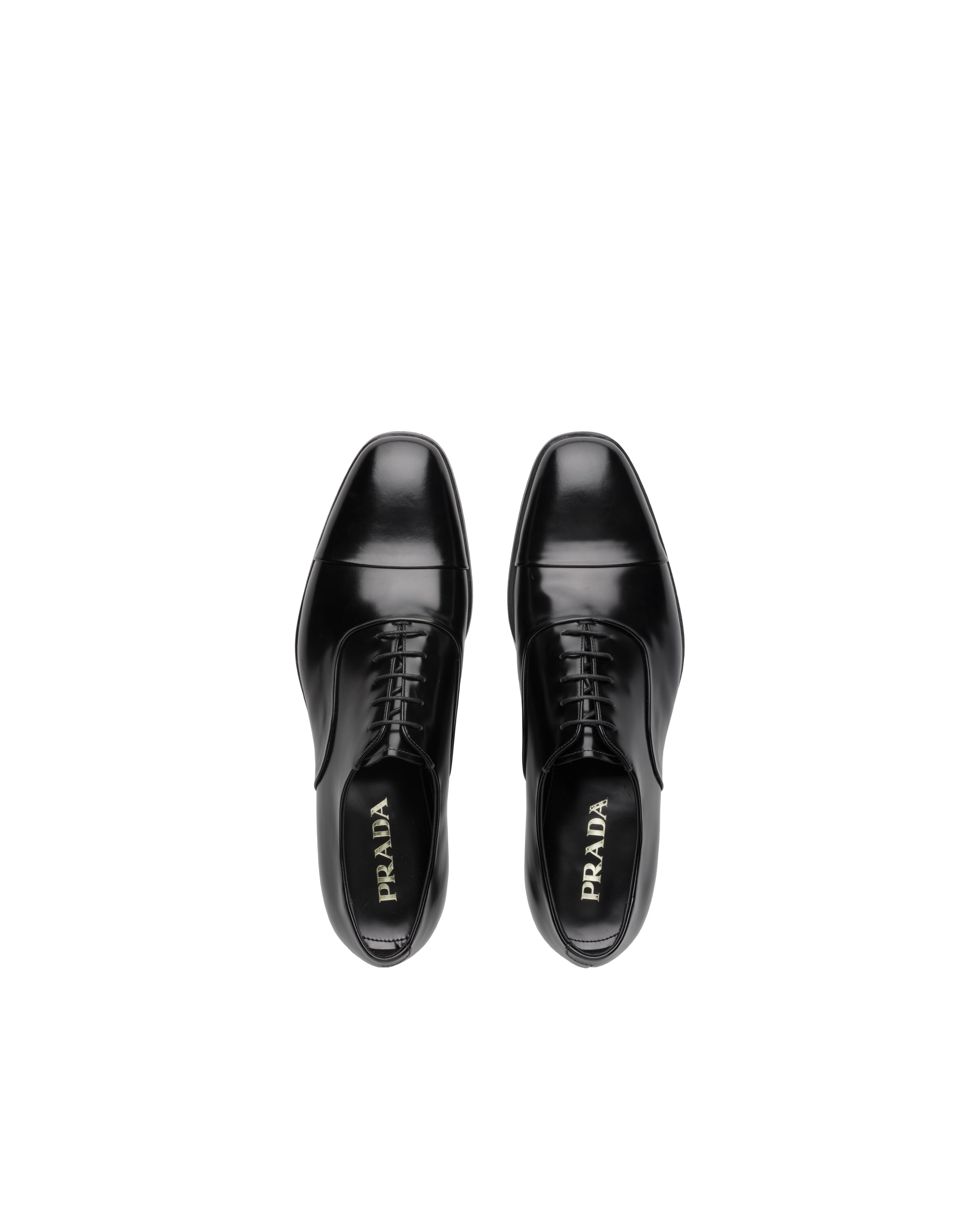 Brushed leather Oxford shoes Prada