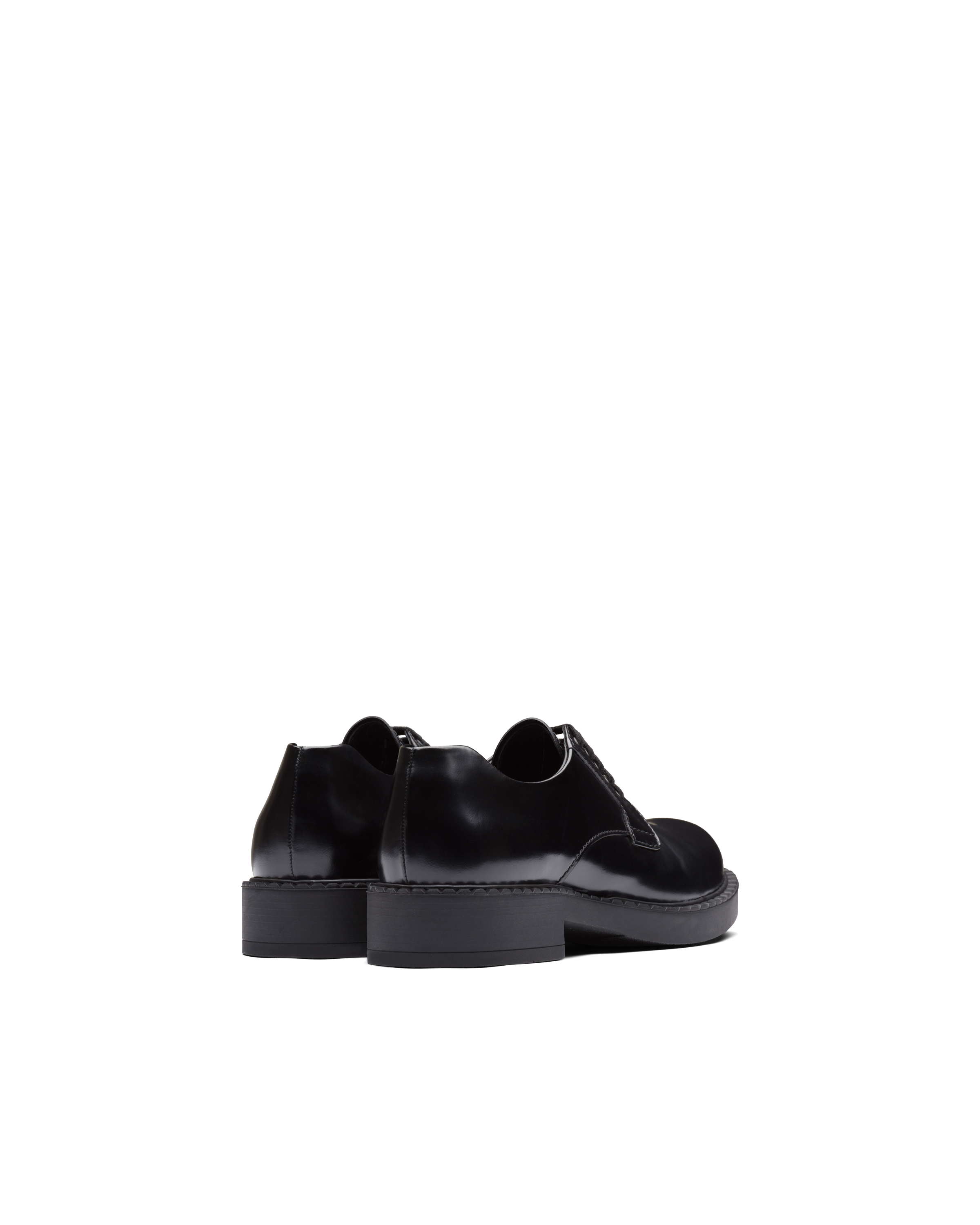 Prada brushed leather derby shoes Clearance