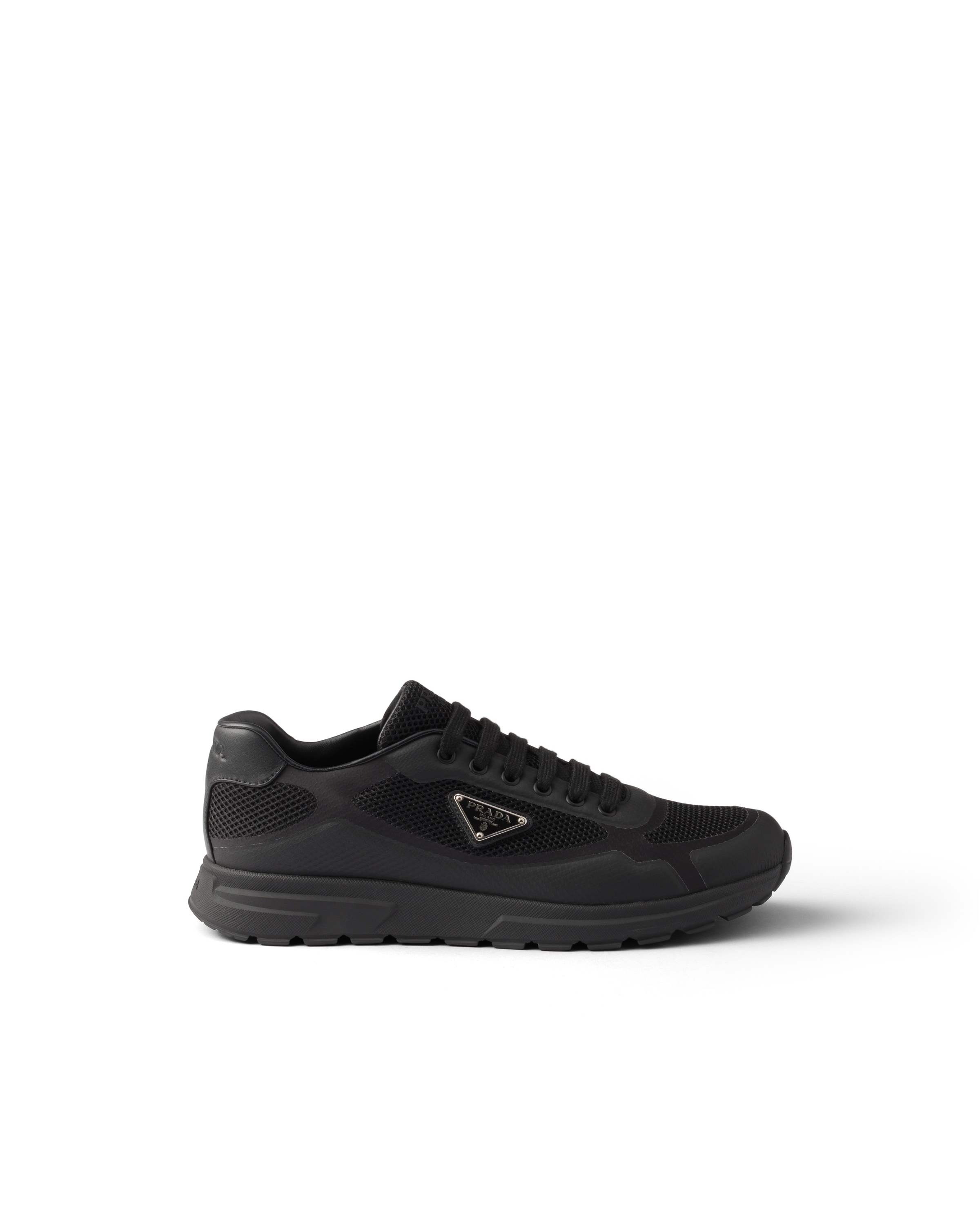 Prada Prax 2.0 Mesh-panel Sneakers In Black