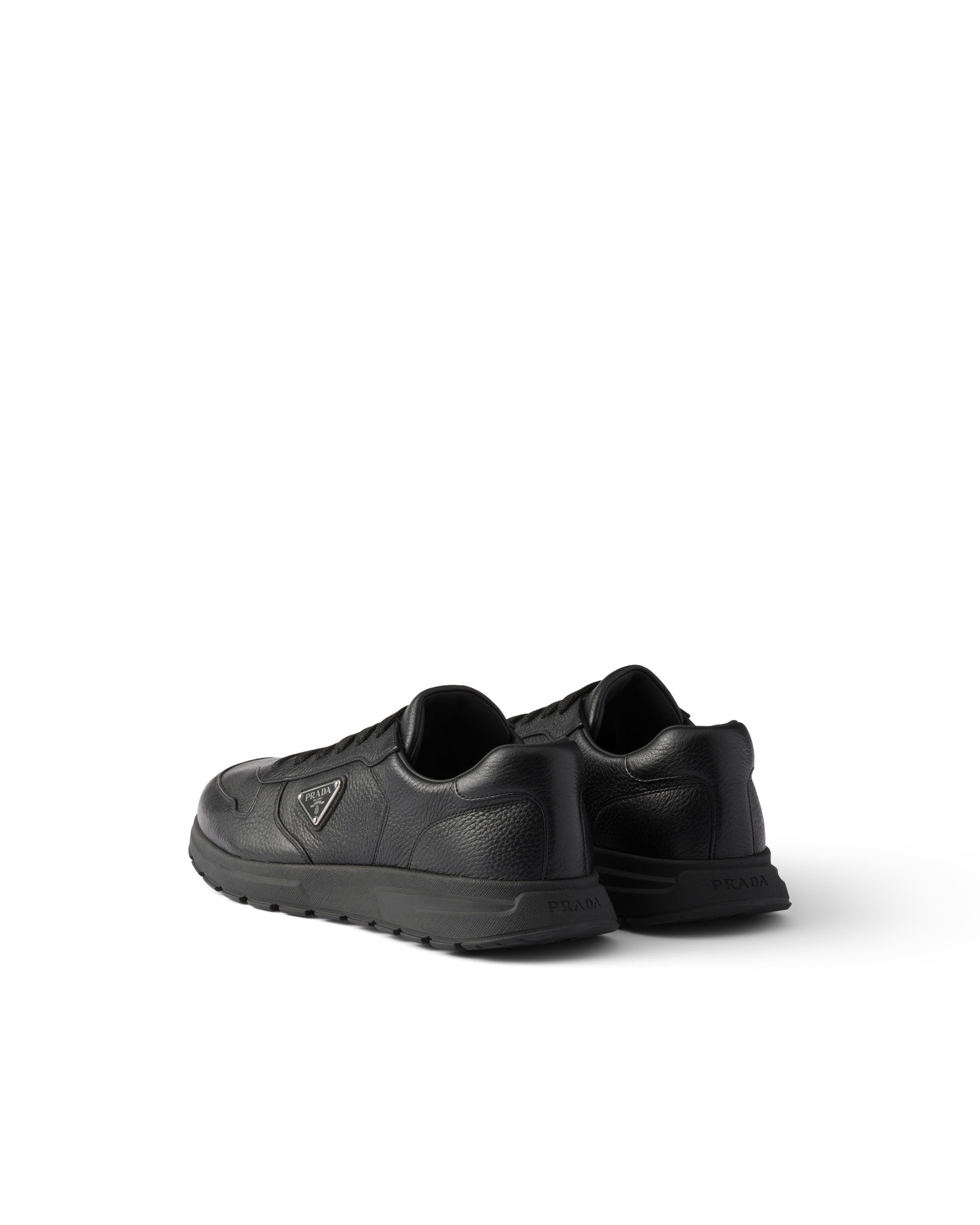Prada Mens Black Prax 2.0 Re-nylon Shell And Leather Trainers Eur 41.5 / 7.5 Uk