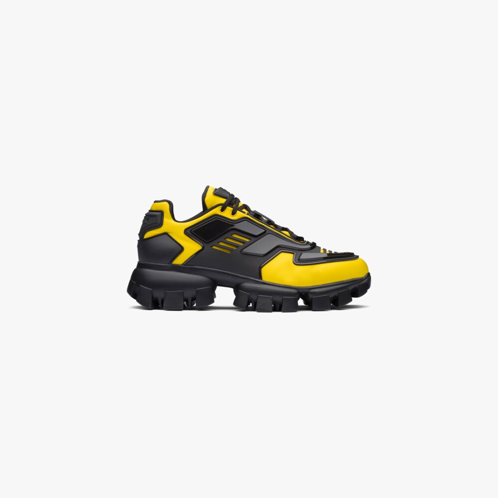 black and yellow prada shoes