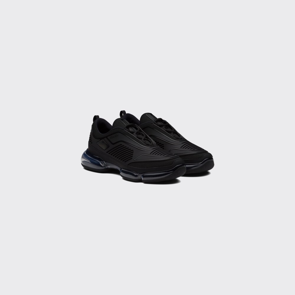 Black Cloudbust Air Technical Fabric Sneakers | Prada