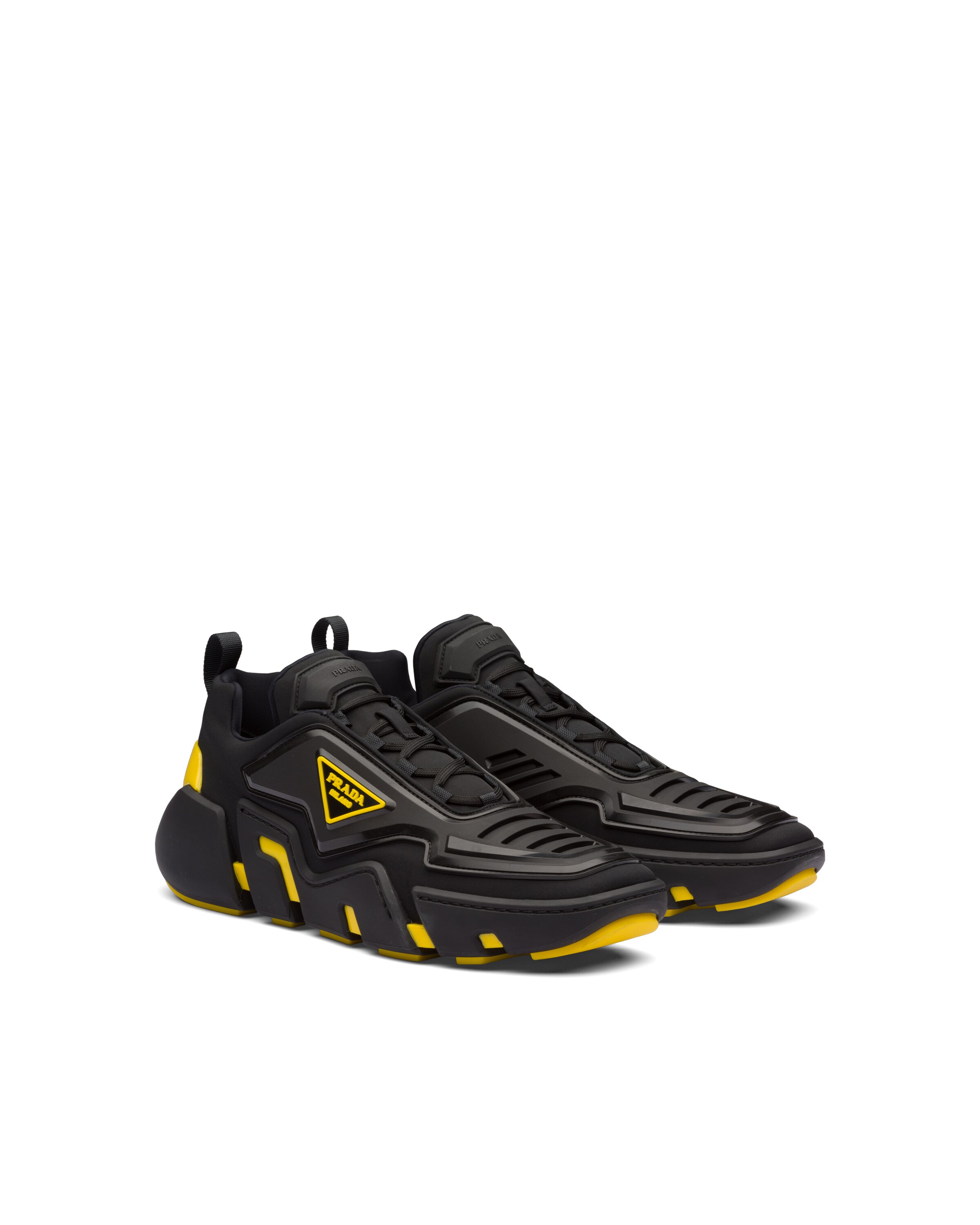 prada techno stretch fabric sneakers
