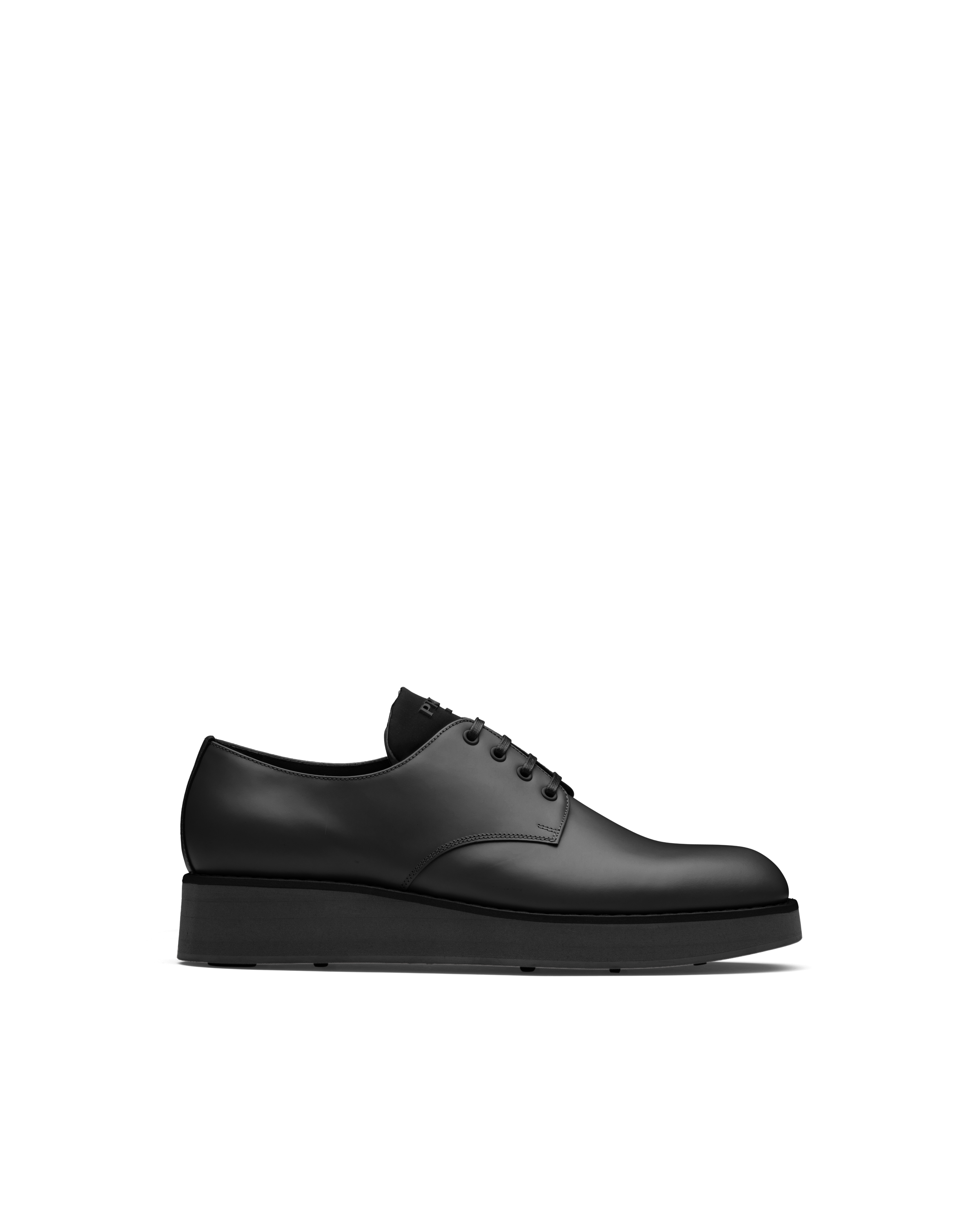 Brushed leather derby shoes prada clearance